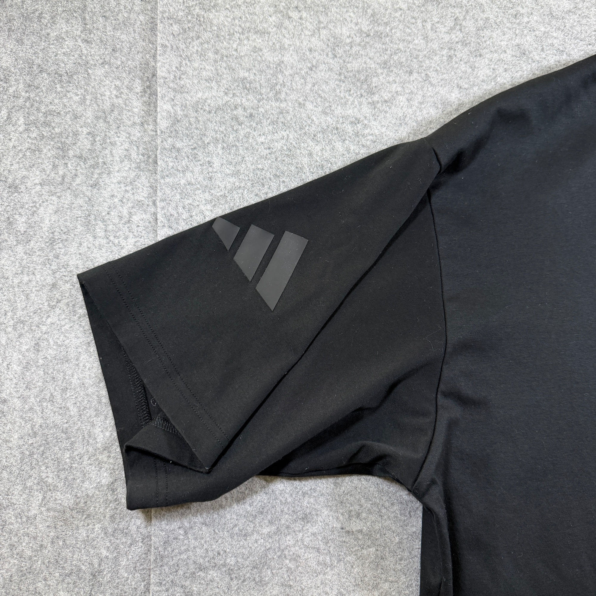 Adidas Oversized T Shirt Mens XL Black Three Stripe Logo Cotton Crewneck Boxy thumbnail 9