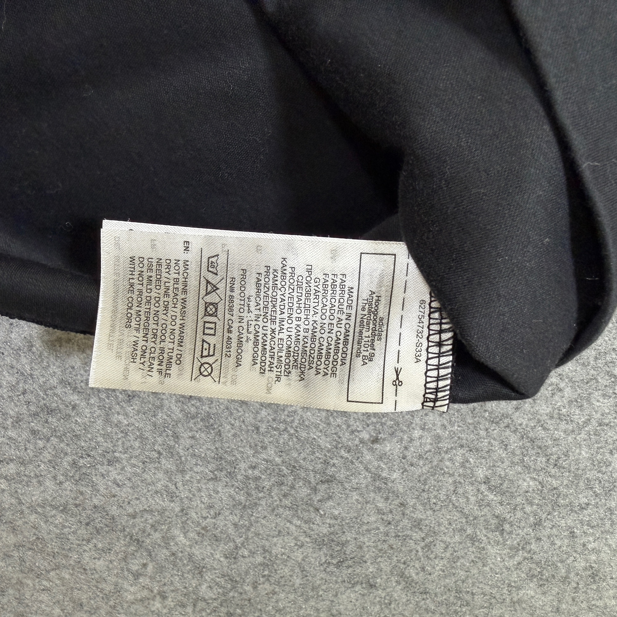 Adidas Oversized T Shirt Mens XL Black Three Stripe Logo Cotton Crewneck Boxy thumbnail 10