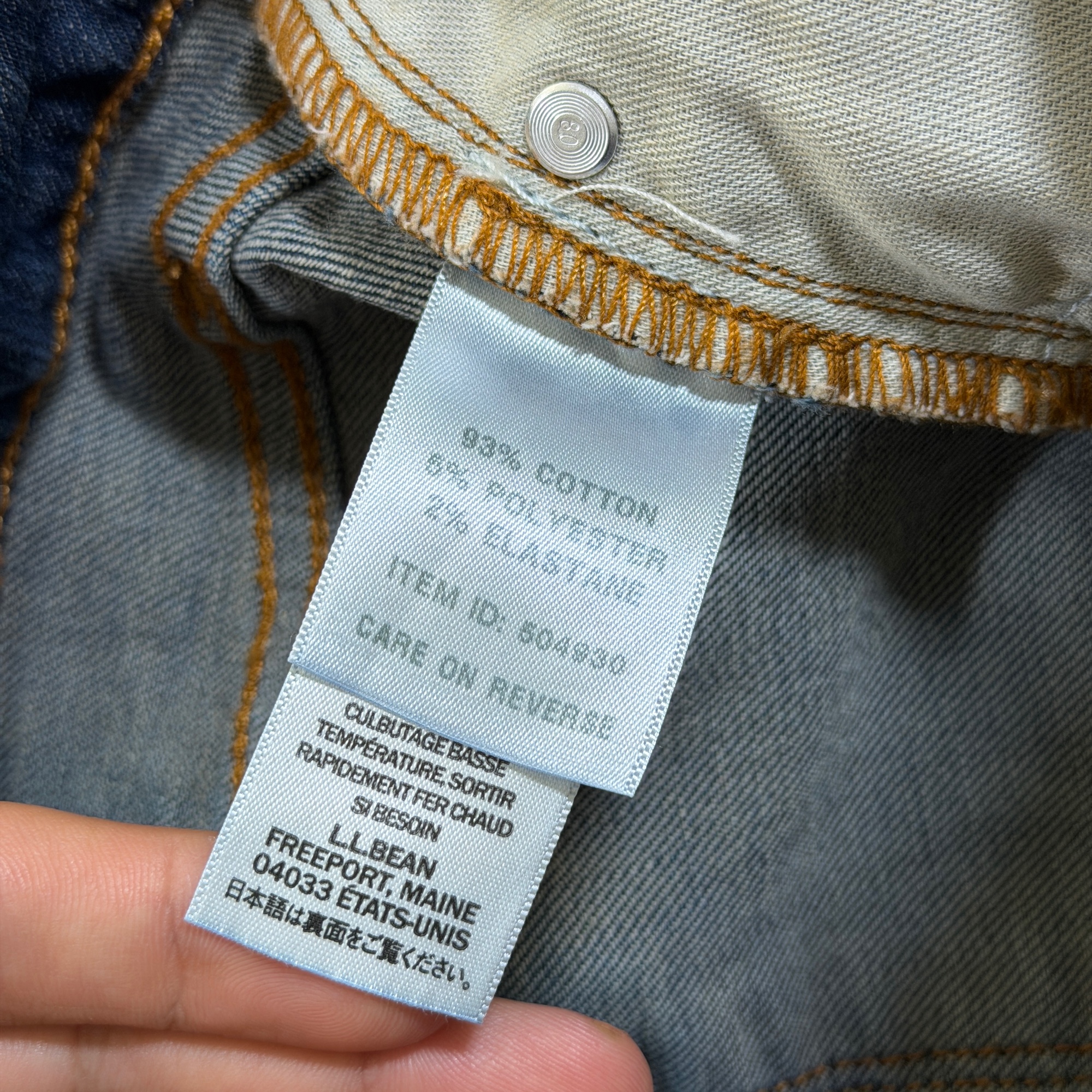 L.L.Bean Classic Fit Jeans Womens 2 Reg Dark Blue Denim Five Pocket Stretch thumbnail 5