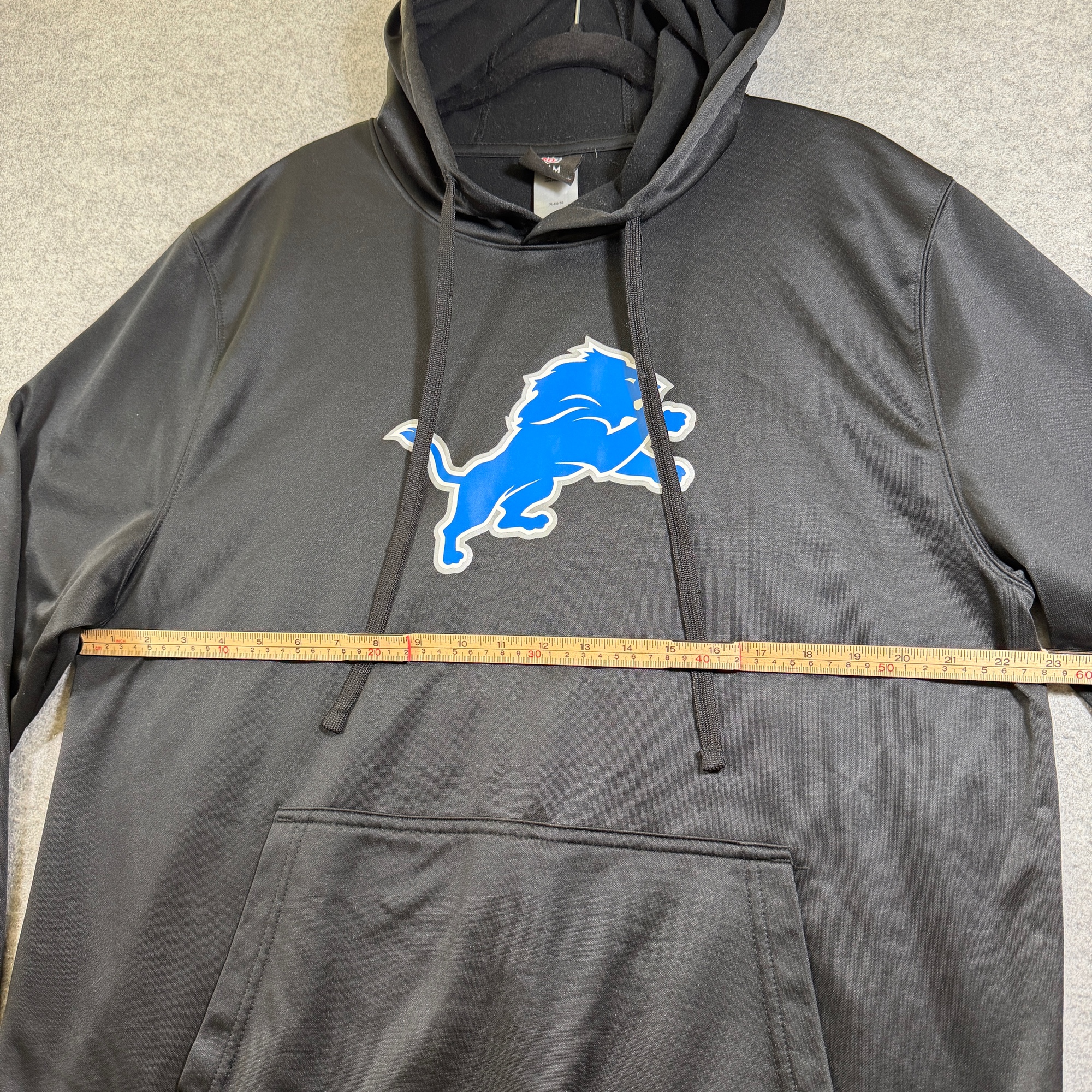 NFL Team Apparel Detroit Lions Football Hoodie Mens XL Black Pullover Fleece thumbnail 6