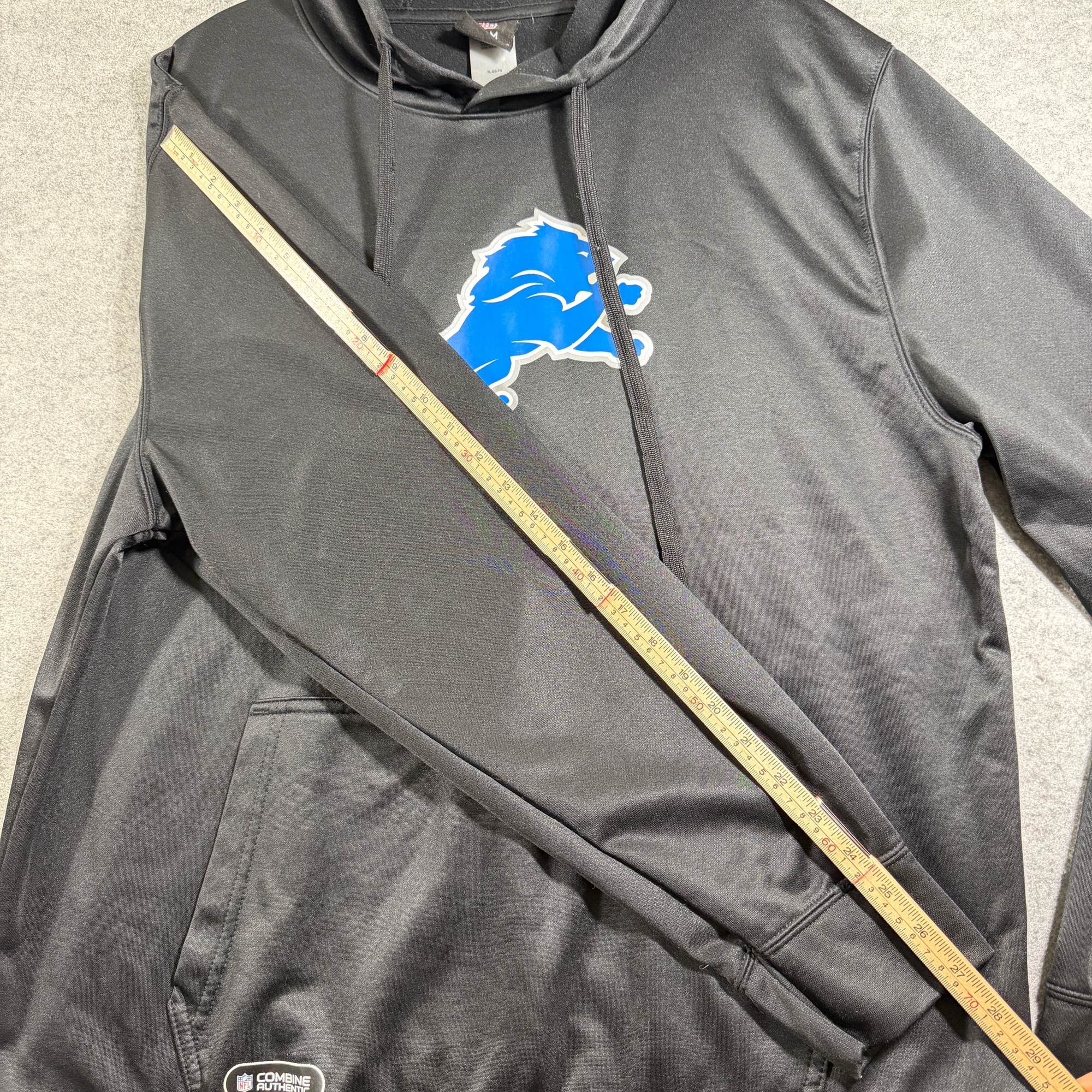 NFL Team Apparel Detroit Lions Football Hoodie Mens XL Black Pullover Fleece thumbnail 8