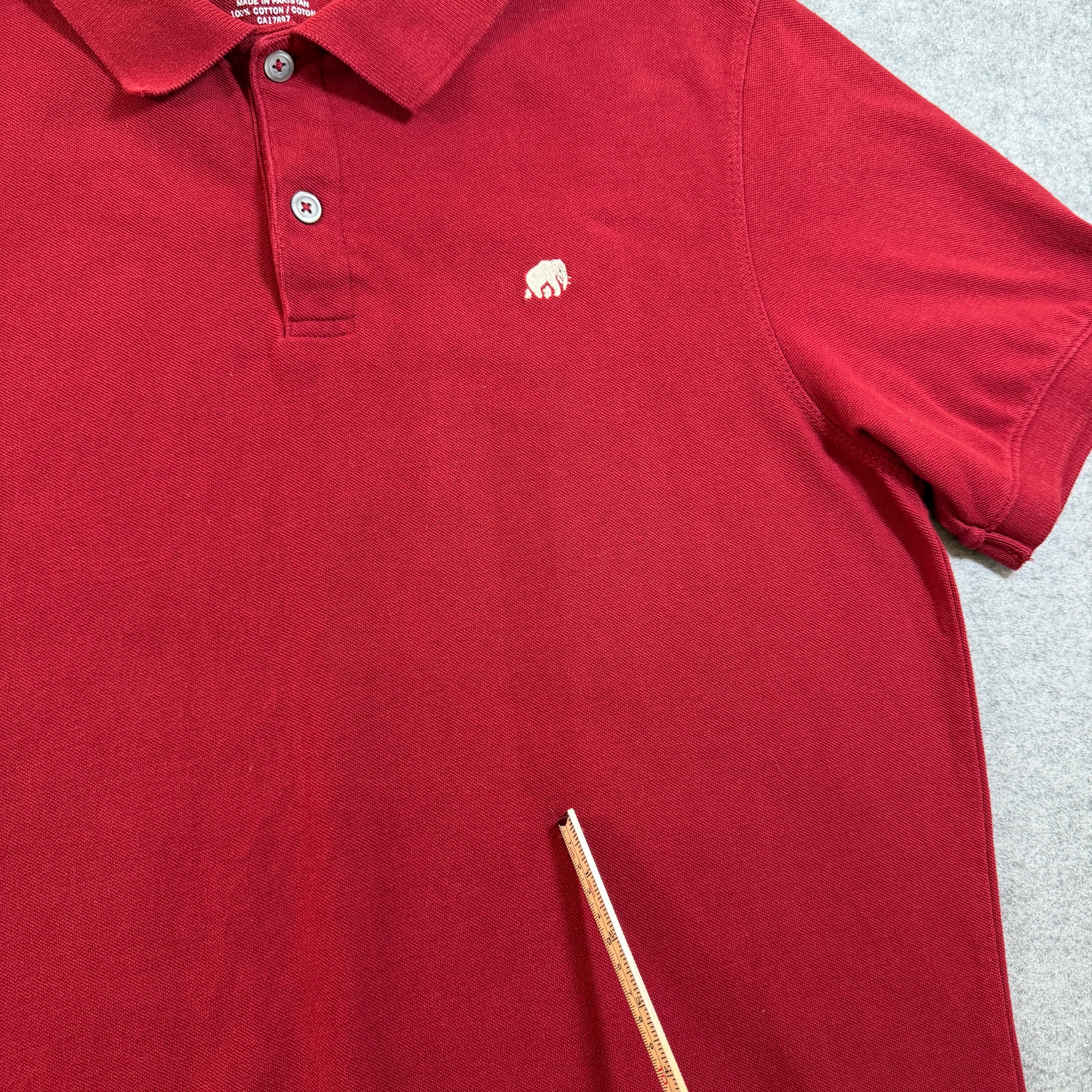 Banana Republic Pique Polo Shirt Mens L Red Cotton Elephant Logo Preppy Golf thumbnail 5