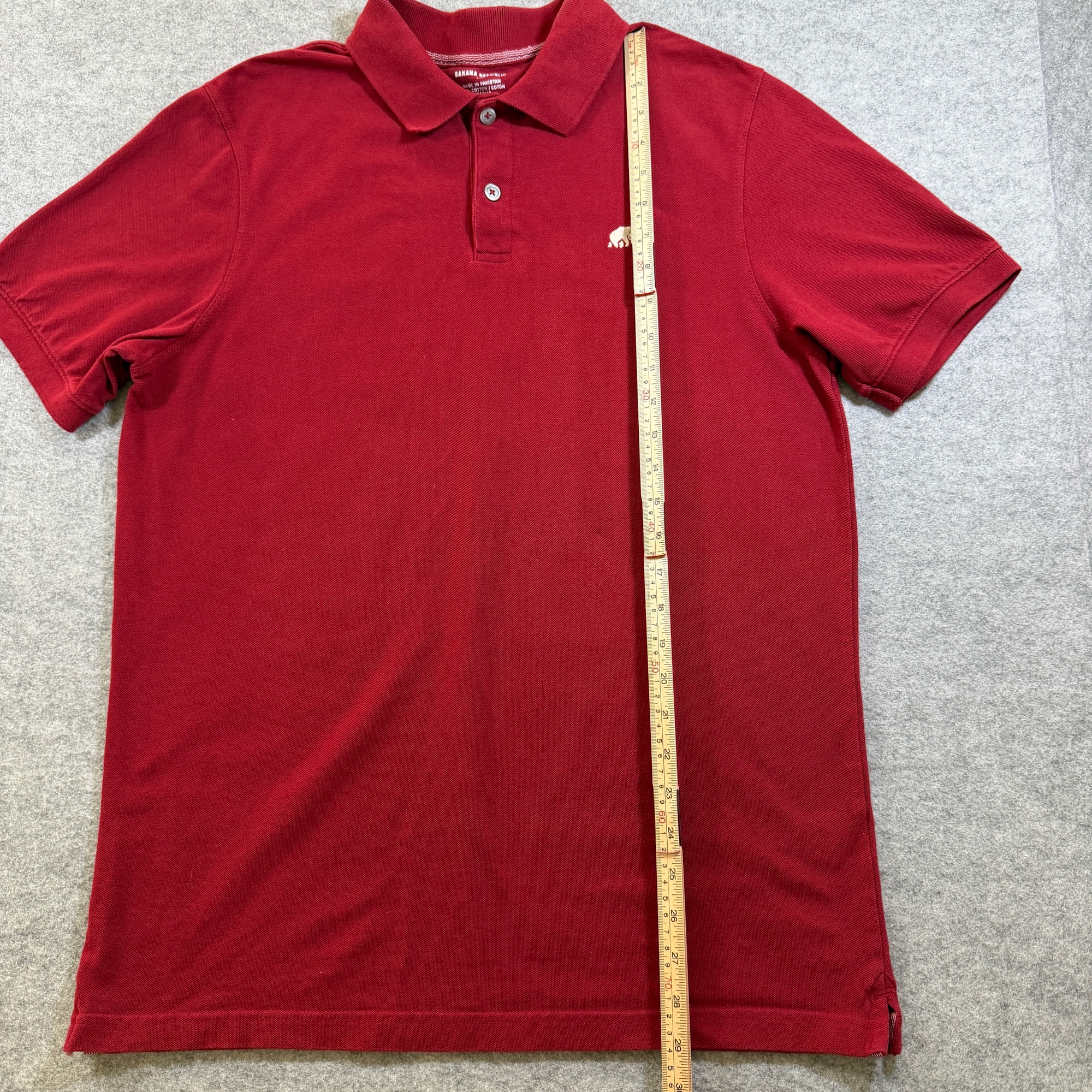 Banana Republic Pique Polo Shirt Mens L Red Cotton Elephant Logo Preppy Golf thumbnail 7