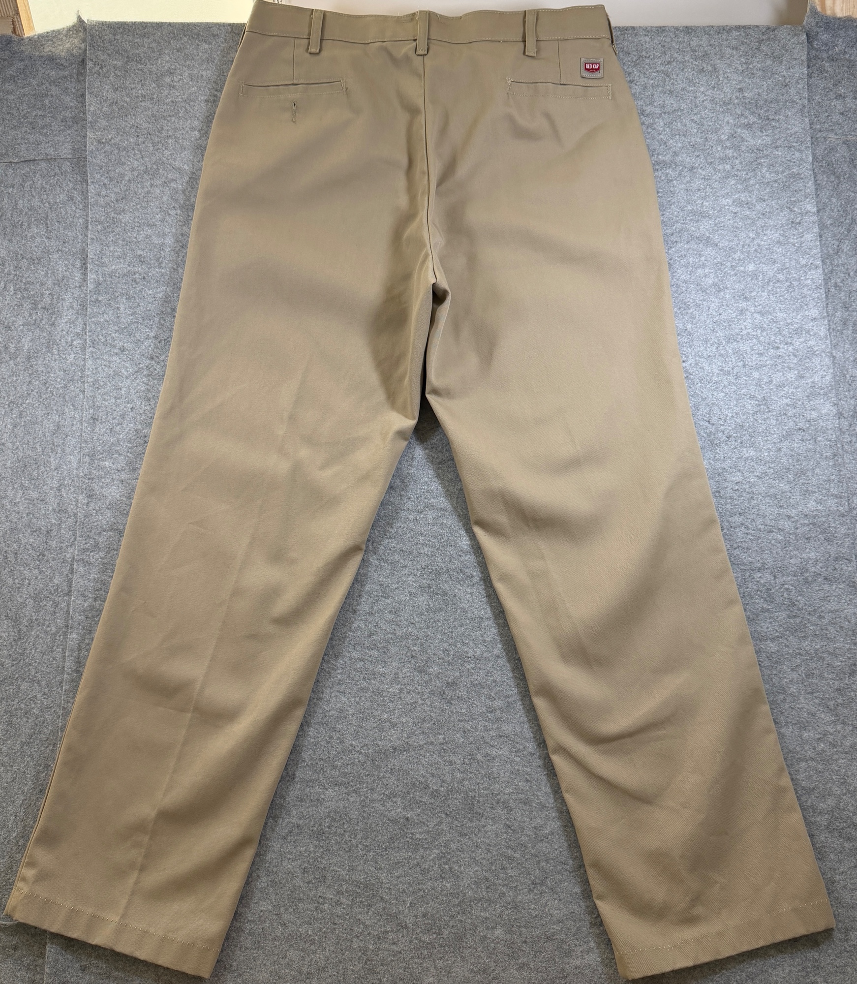 Red Kap Work Pants Mens 38 Khaki Straight Leg Industrial Mechanic Shop Uniform thumbnail 2