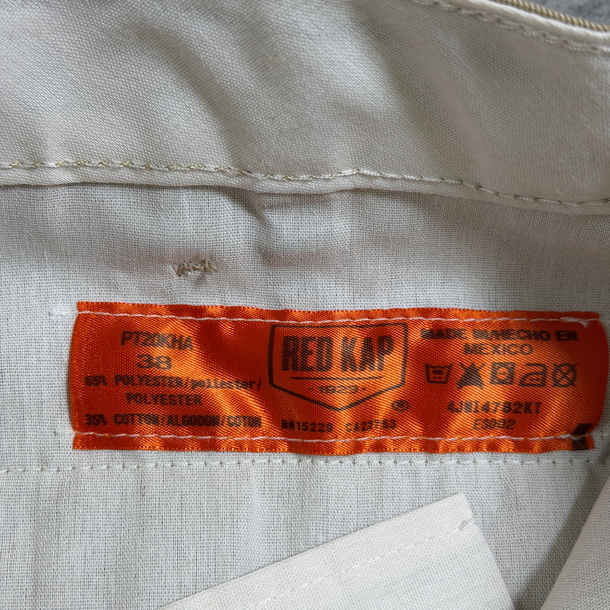 Red Kap Work Pants Mens 38 Khaki Straight Leg Industrial Mechanic Shop Uniform thumbnail 3