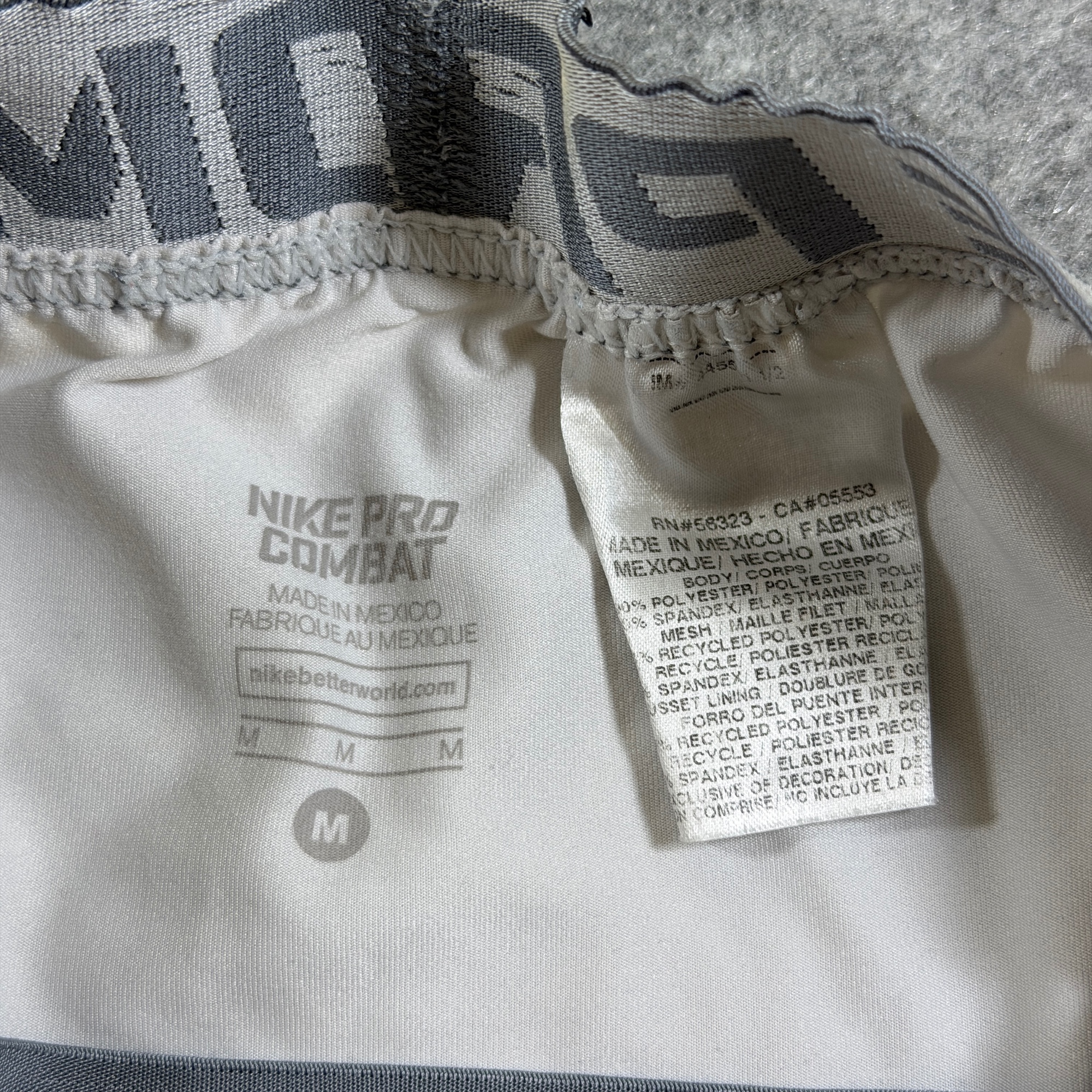 Nike Pro Combat Compression Tights Mens M White Running Gym Training Base Layer thumbnail 4