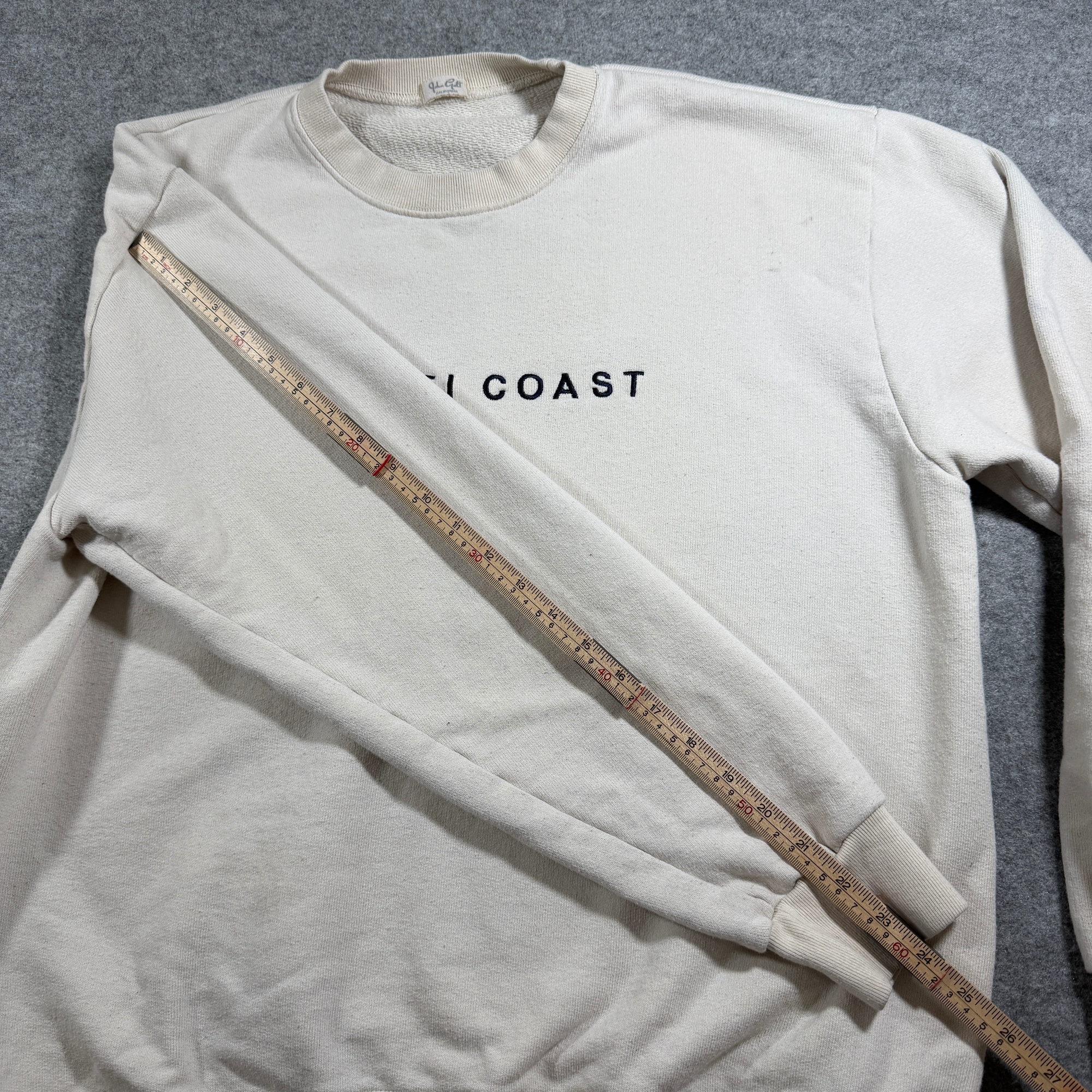 John Galt Amalfi Coast Sweatshirt Womens OS Cream Embroidered Crewneck Pullover thumbnail 9