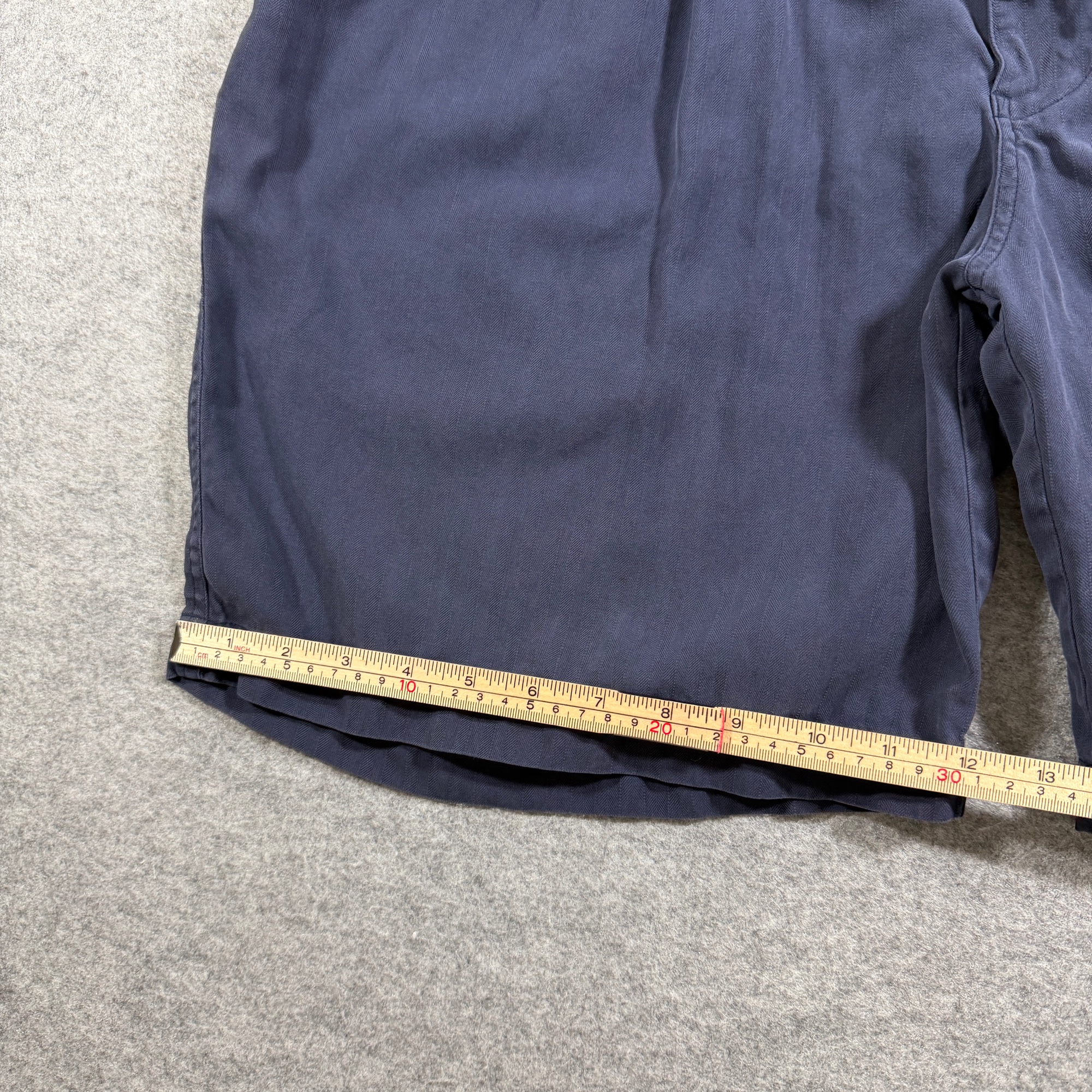 Vintage Tulliano Silk Shorts Mens 38 Navy Blue Pleated Front Relaxed Fit Preppy thumbnail 7