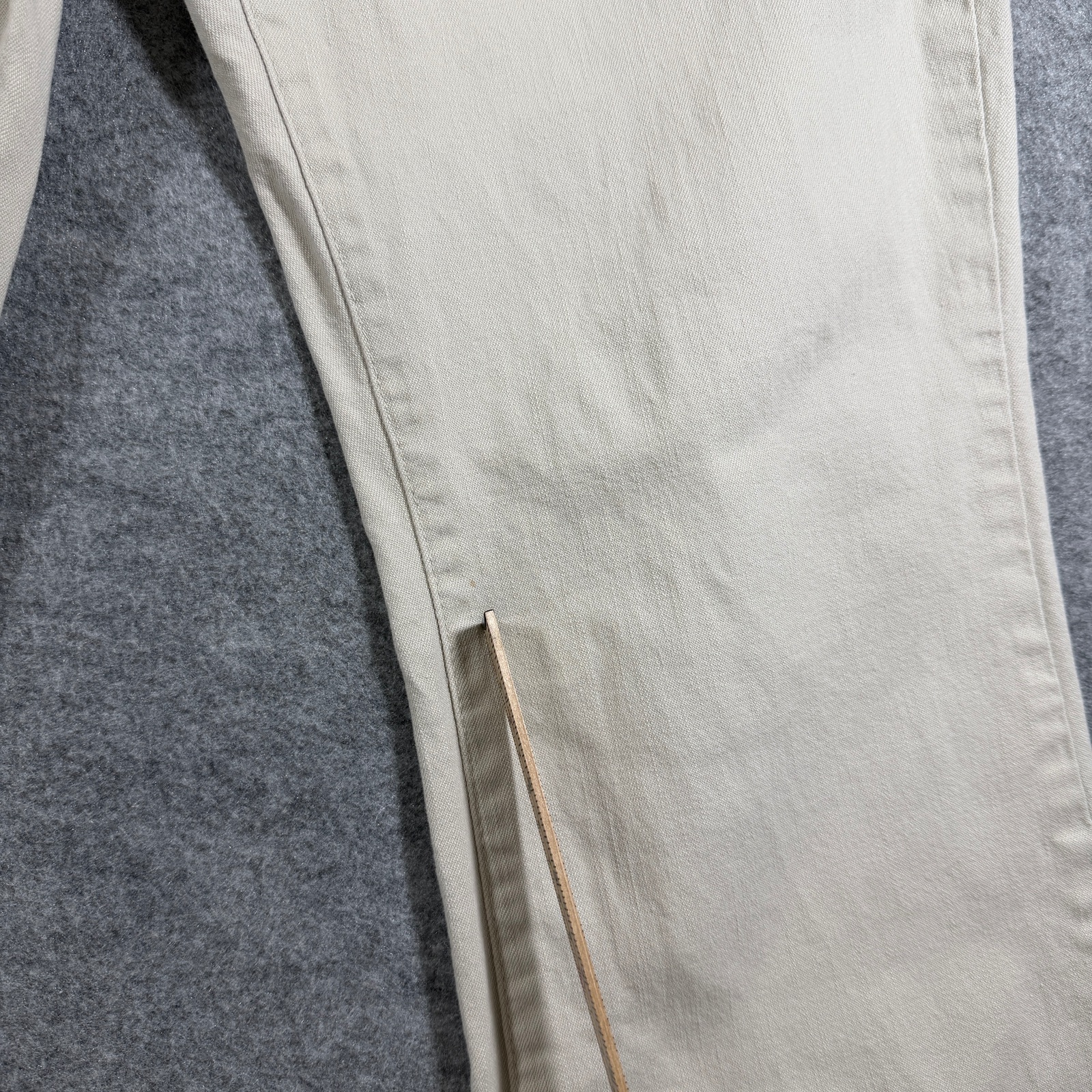 Smith's Dungarees Bootcut Jeans Womens 12 Cream Stretch Cotton Denim Pants thumbnail 3