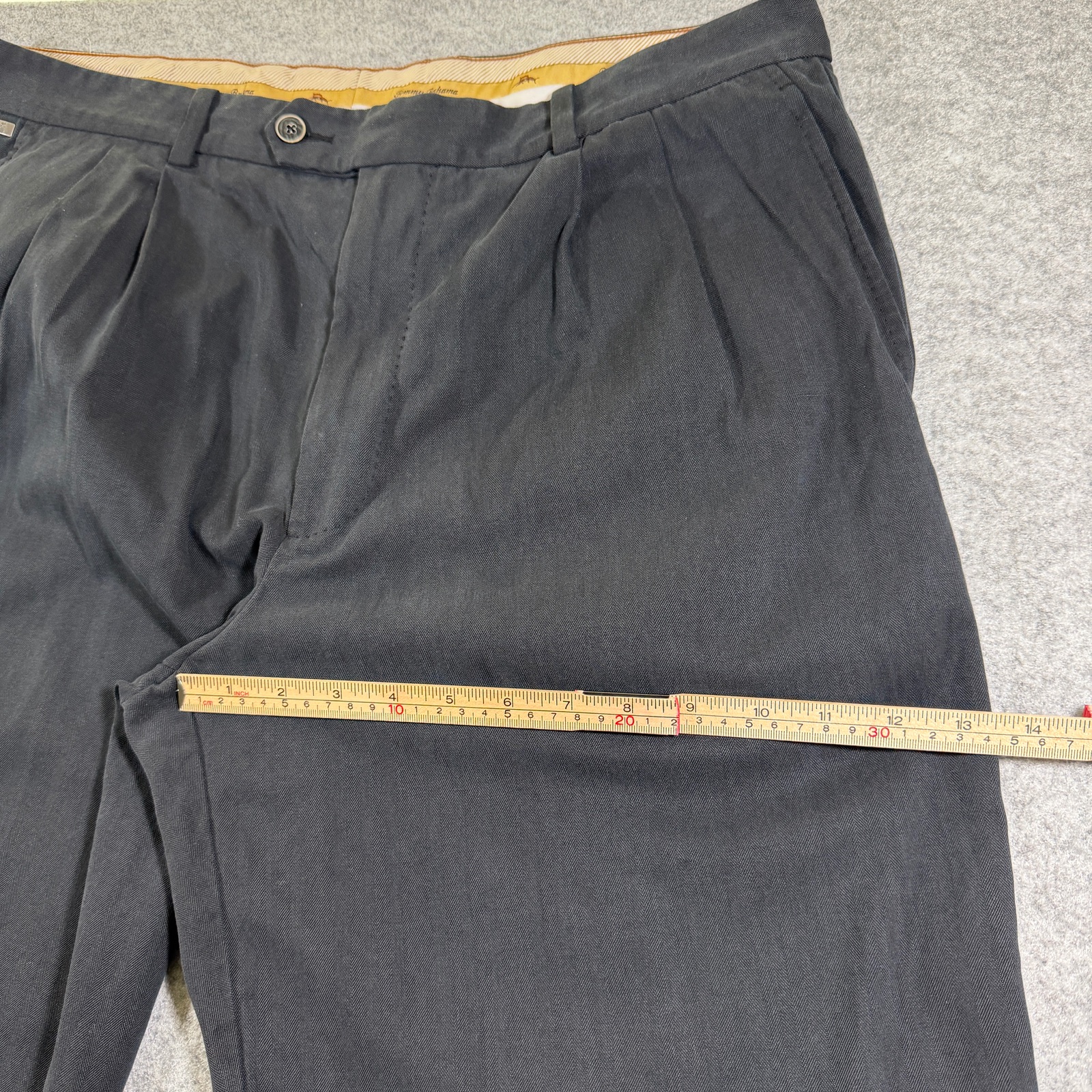 Tommy Bahama Silk Pants Mens 38x32 Black Pleated Front Relaxed Fit Trousers thumbnail 8