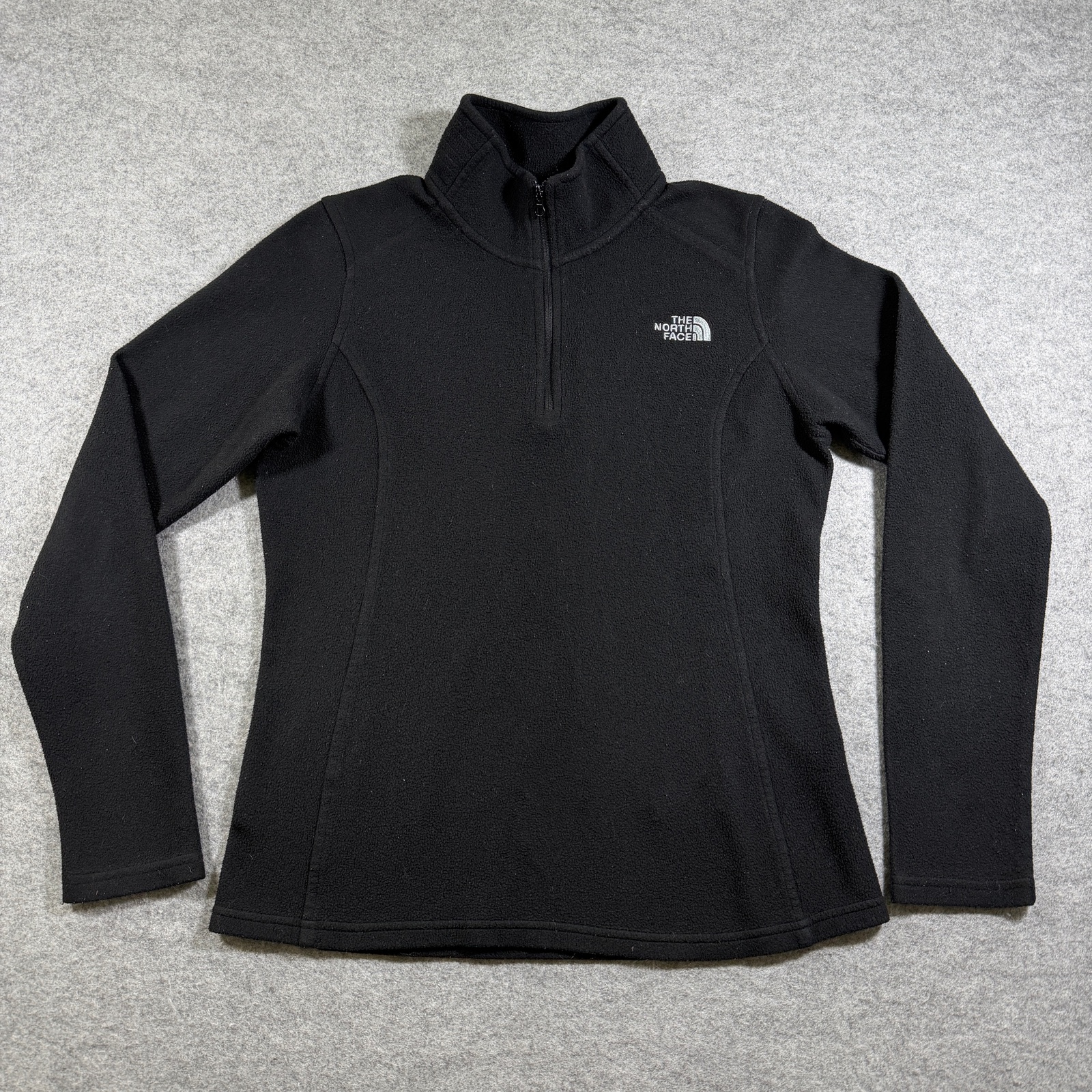 The North Face Fleece Pullover Womens S Black 1/4 Zip High Collar Outdoor Hiking