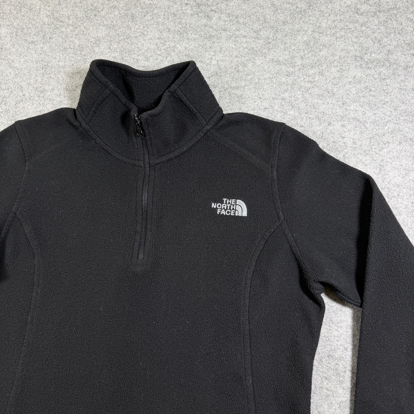 The North Face Fleece Pullover Womens S Black 1/4 Zip High Collar Outdoor Hiking thumbnail 3