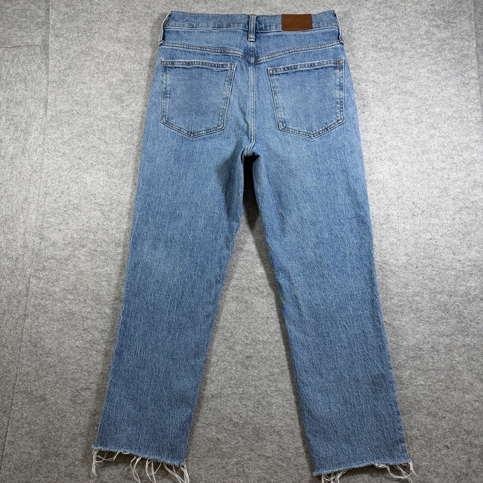 Madewell Perfect Vintage Jean Womens 28 Blue Denim High Rise Frayed Hem Crop thumbnail 2