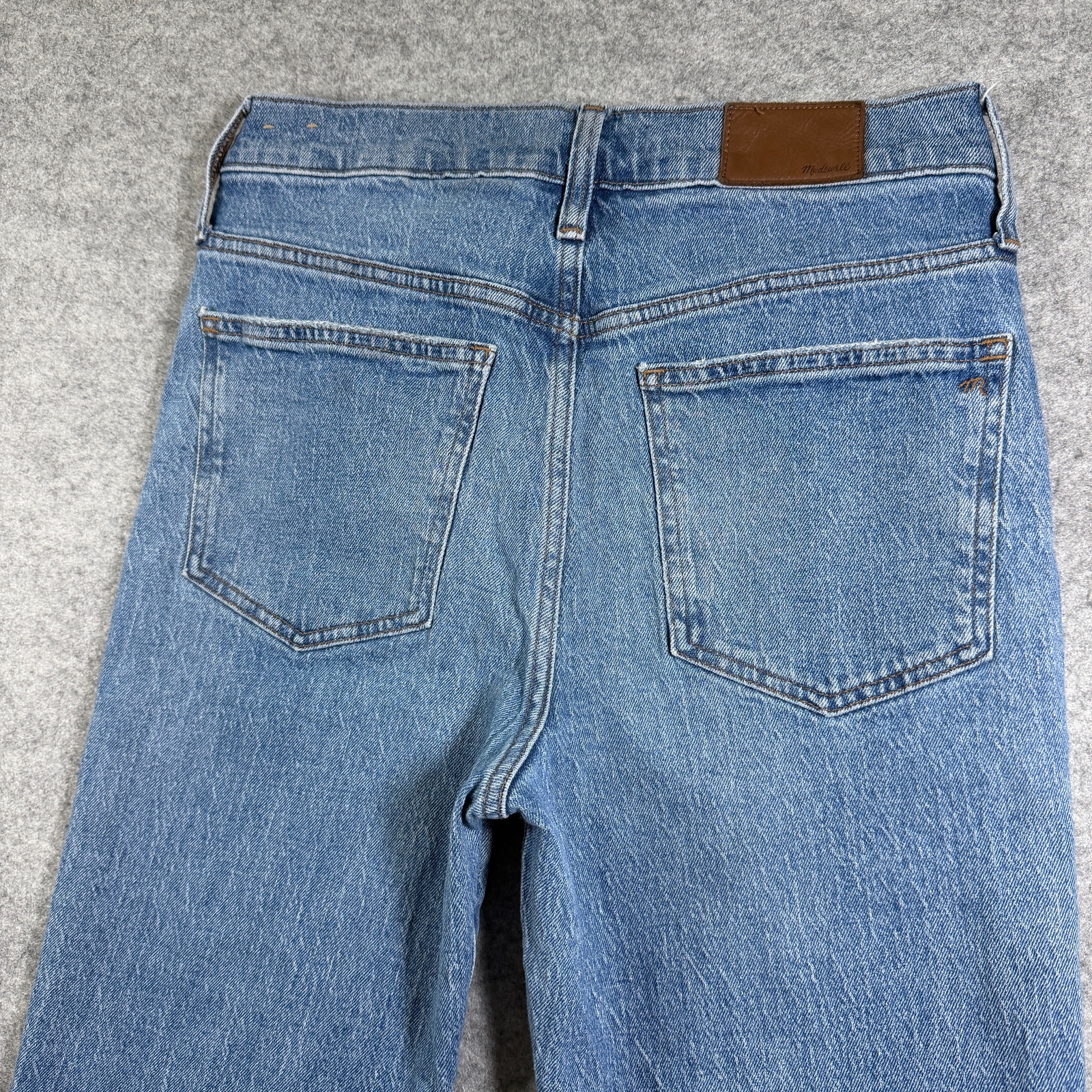 Madewell Perfect Vintage Jean Womens 28 Blue Denim High Rise Frayed Hem Crop thumbnail 4