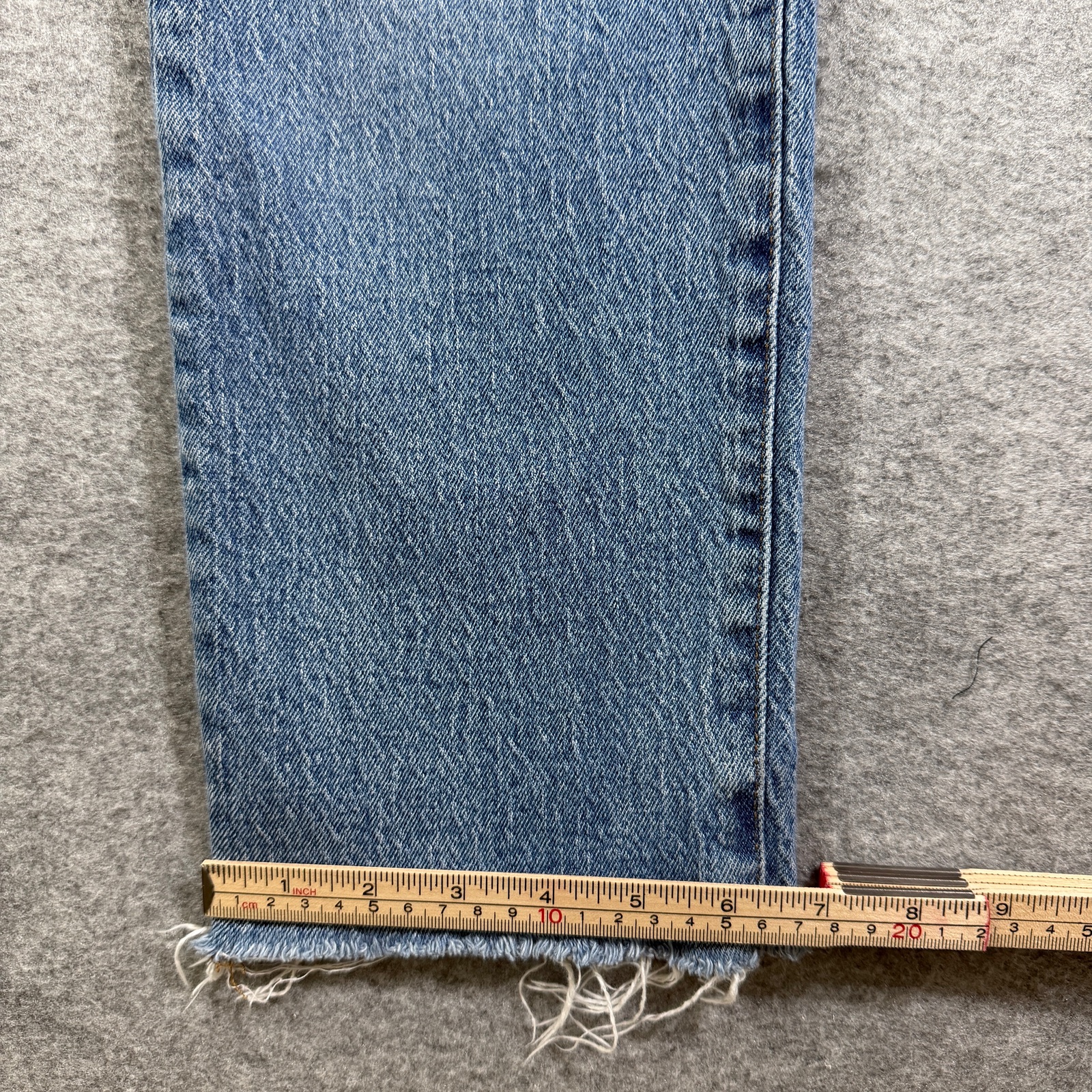Madewell Perfect Vintage Jean Womens 28 Blue Denim High Rise Frayed Hem Crop thumbnail 9