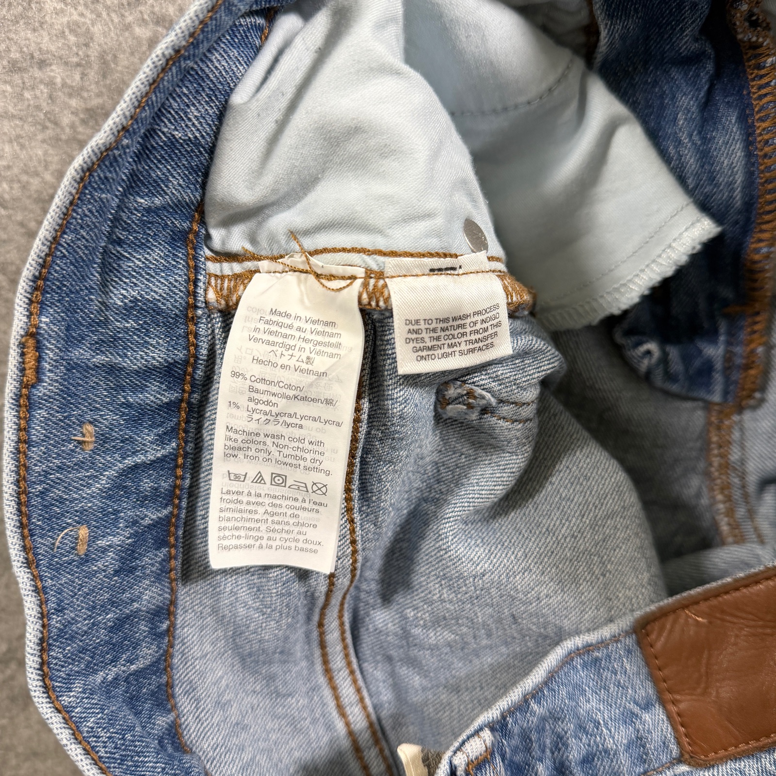 Madewell Perfect Vintage Jean Womens 28 Blue Denim High Rise Frayed Hem Crop thumbnail 13