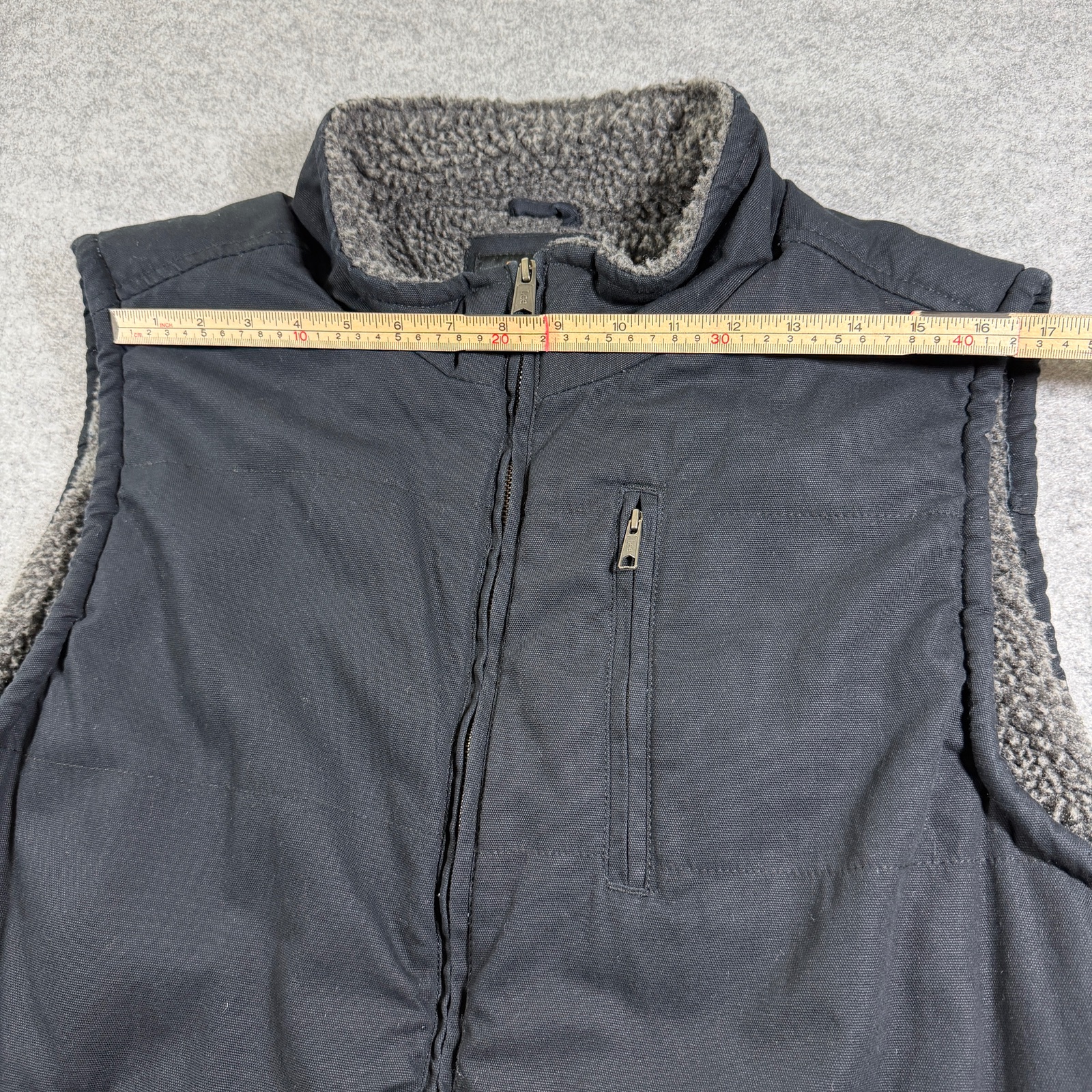 Lee Premium Sherpa Lined Work Vest Mens XXL Black Canvas Heavy Duty Workwear thumbnail 8