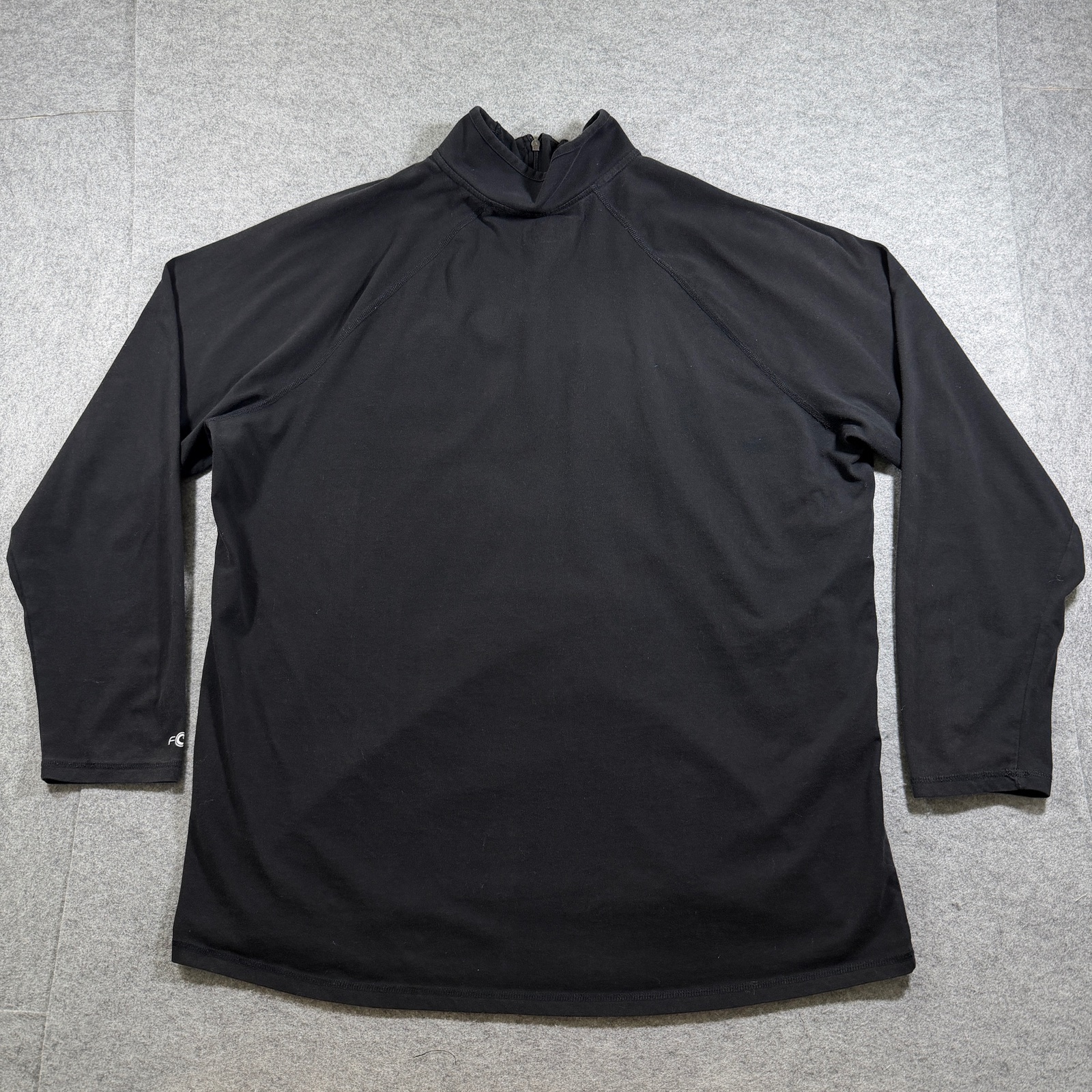 Carhartt Force Quarter Zip Pullover Mens 2XL Black Relaxed Fit Chest Pocket Logo thumbnail 2