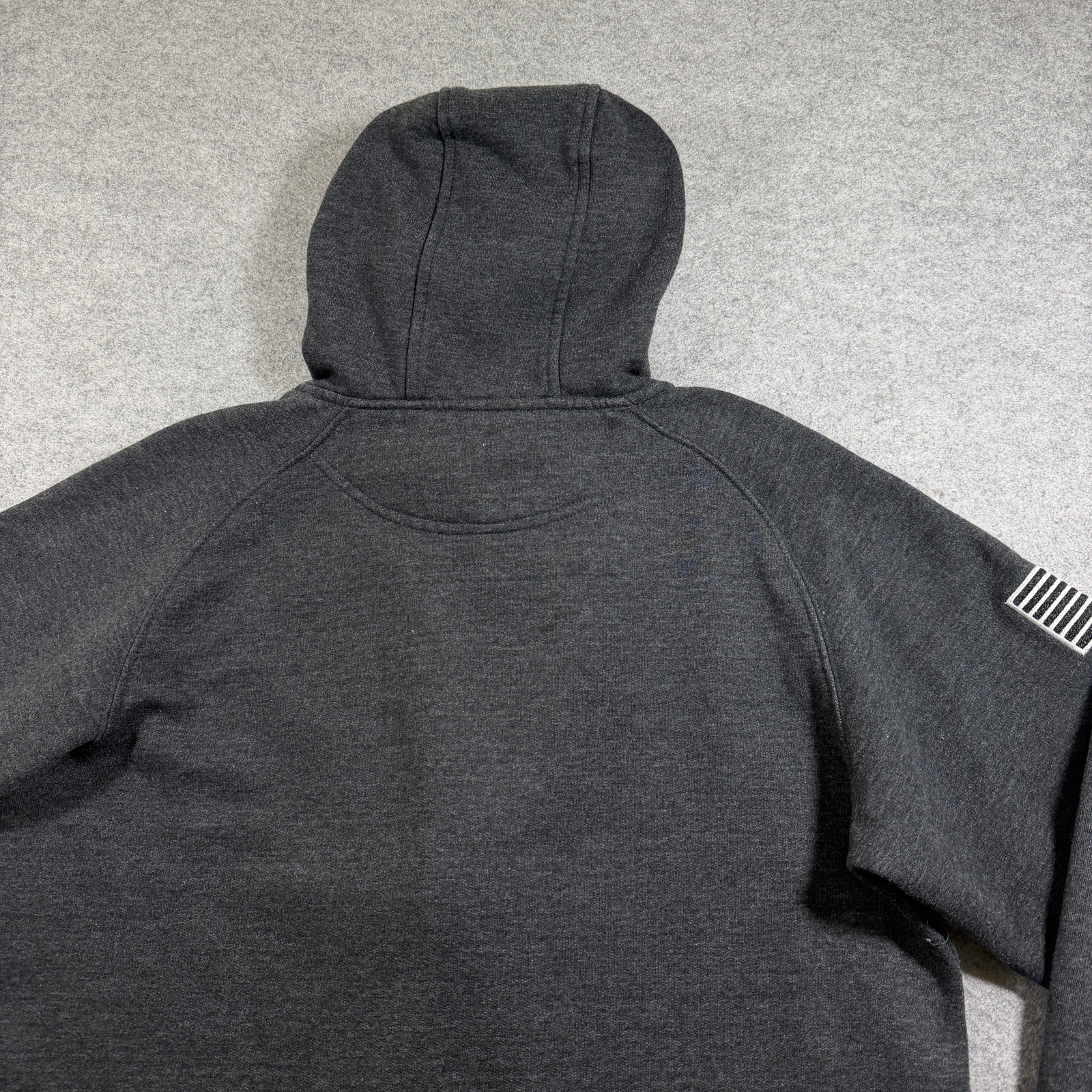 Vortex Full Zip Hoodie Mens L Dark Gray Heavyweight Fleece Flag Patch Outdoor thumbnail 13