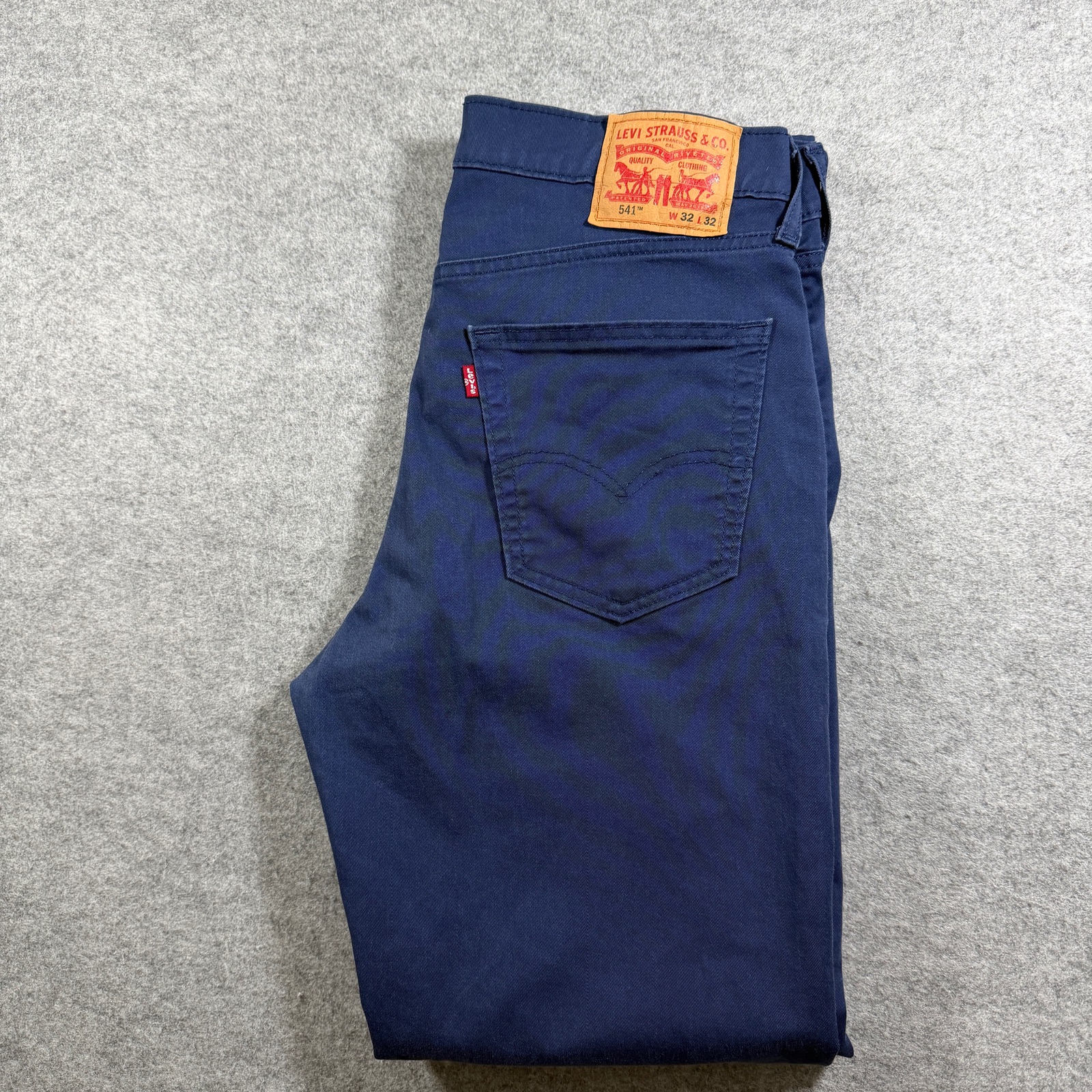 Levi's 541 Athletic Taper Jeans Mens 32x32 Navy Blue Stretch Denim Red Tab thumbnail 16