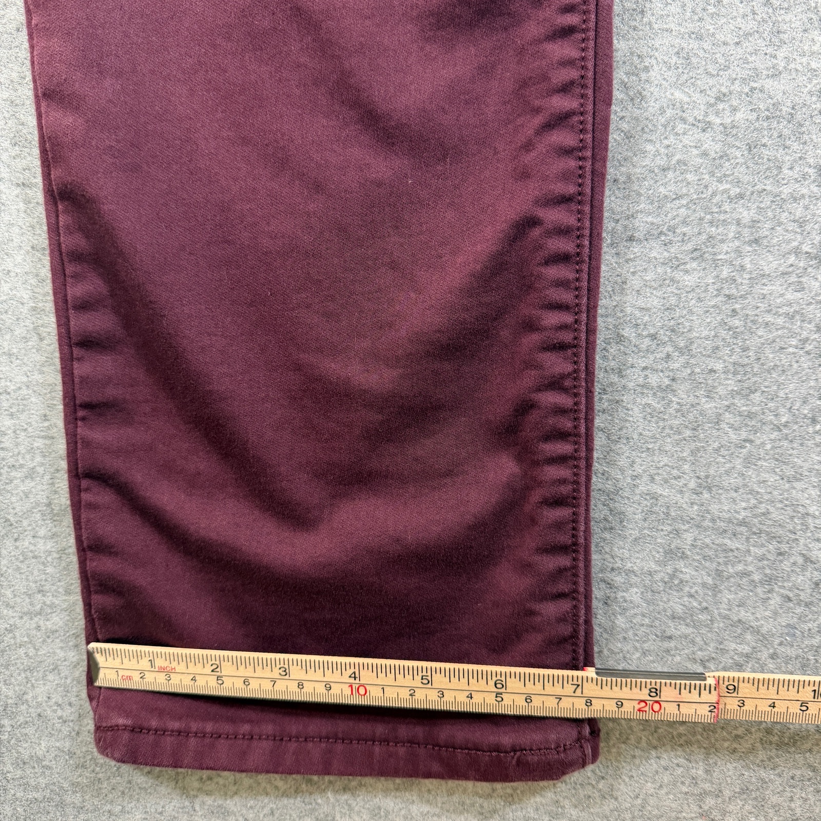 Banana Republic Travel Jeans Mens 34x34 Wine Burgundy Slim Stretch Denim Pants thumbnail 9