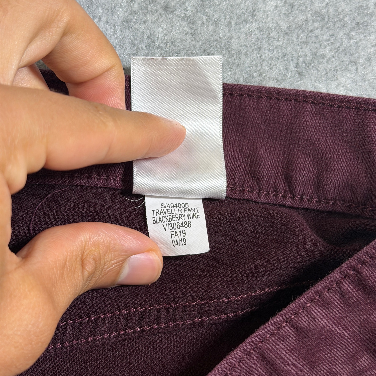 Banana Republic Travel Jeans Mens 34x34 Wine Burgundy Slim Stretch Denim Pants thumbnail 10