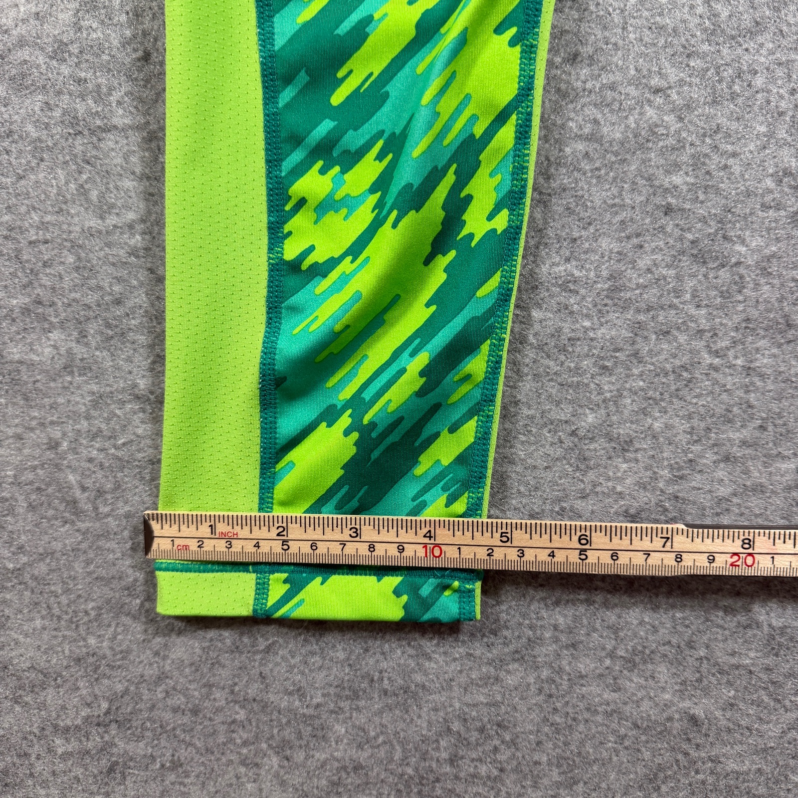 Nike Pro Compression Leggings Womens XL Neon Green Camo Running Yoga Training thumbnail 9