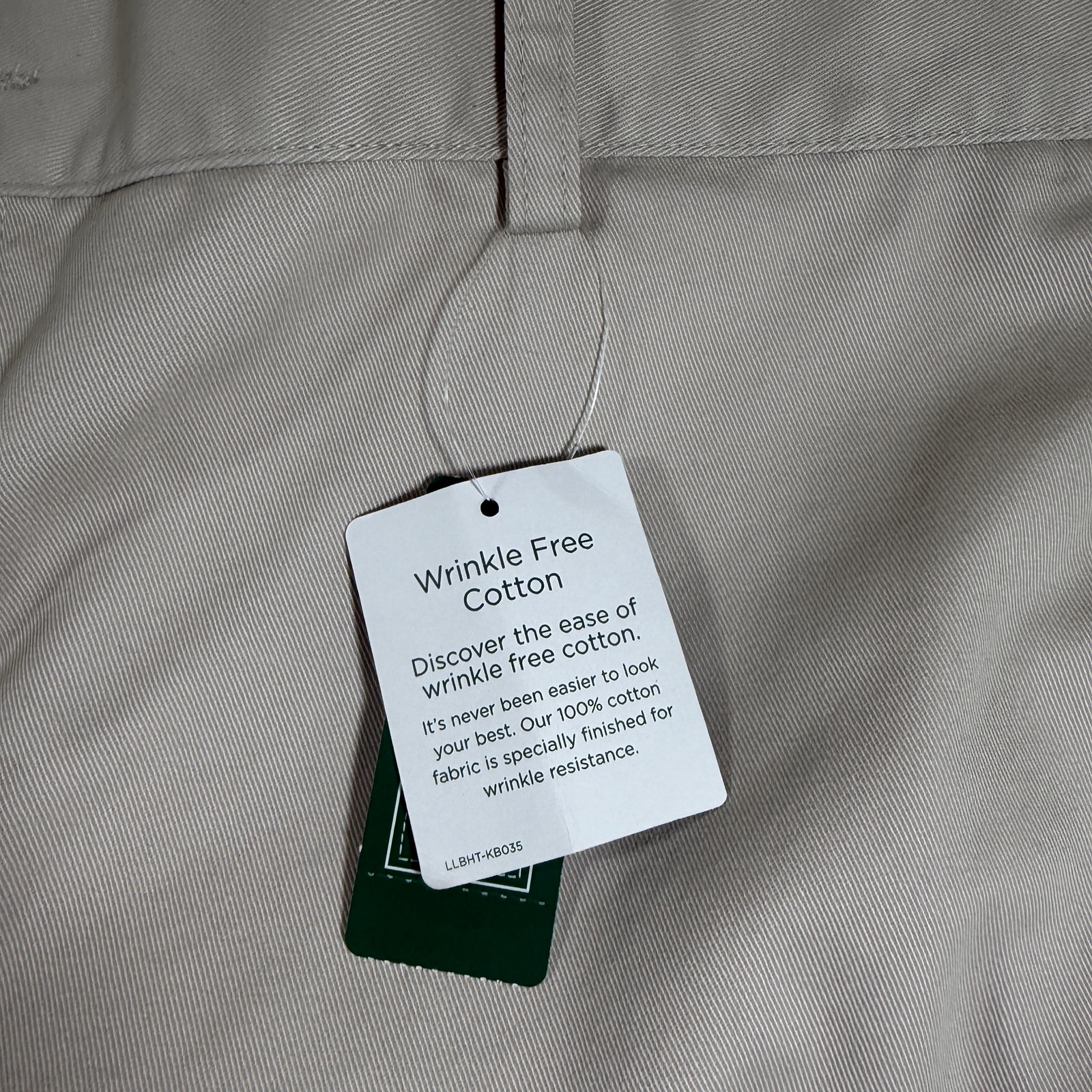 L.L.Bean Double L Chino Pants Mens 42x30 Khaki NWT Cotton Flat Front Natural Fit thumbnail 9