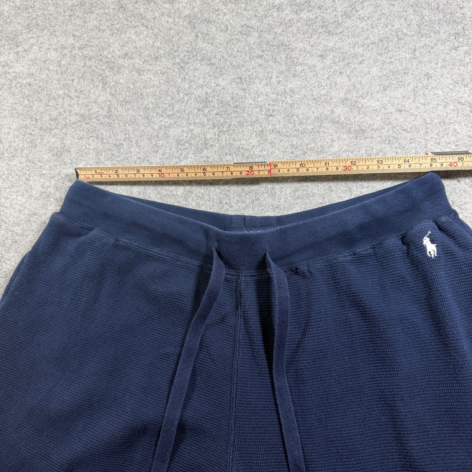 Polo Ralph Lauren Waffle Thermal Pants Mens L Navy Drawstring Cotton Lounge thumbnail 7