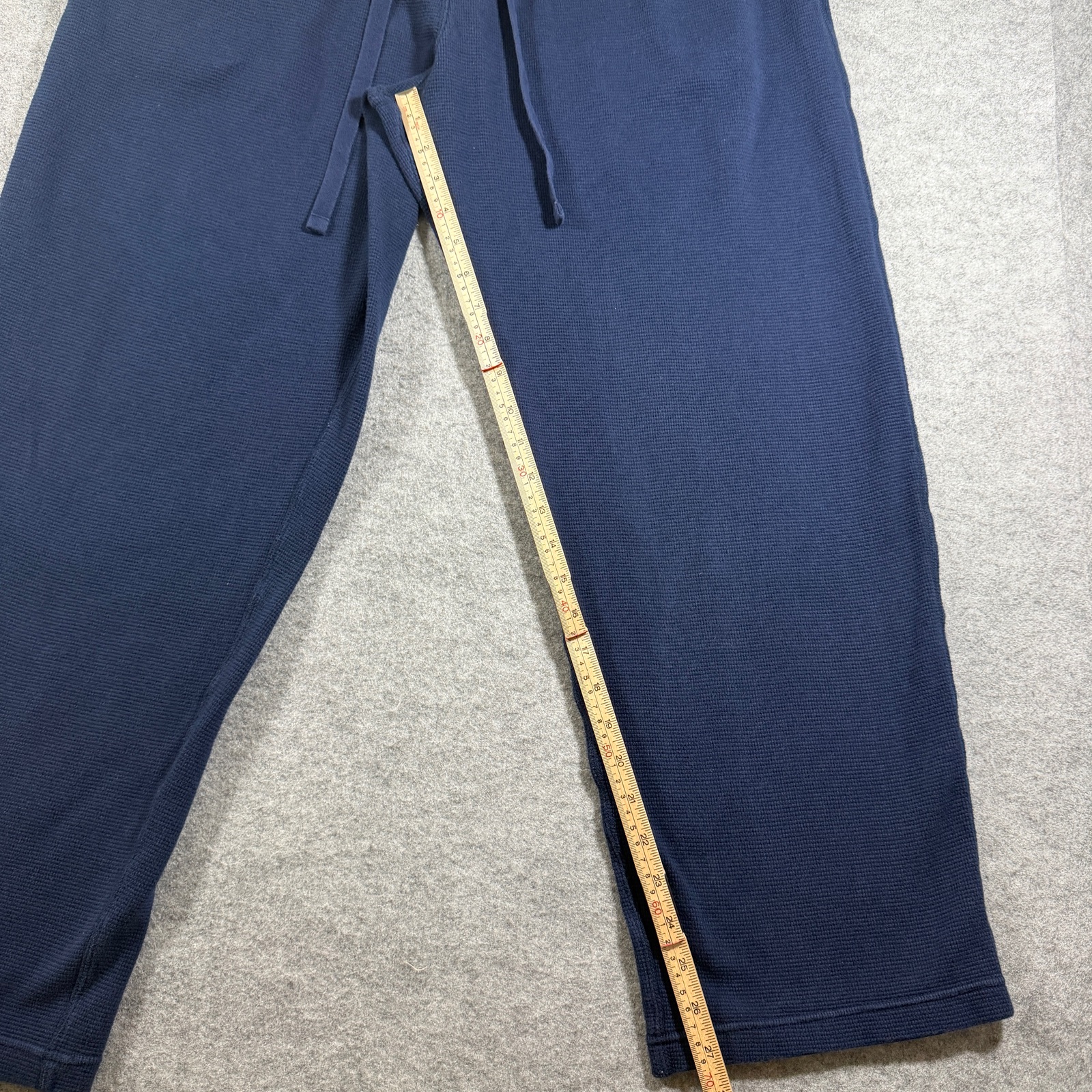 Polo Ralph Lauren Waffle Thermal Pants Mens L Navy Drawstring Cotton Lounge thumbnail 8