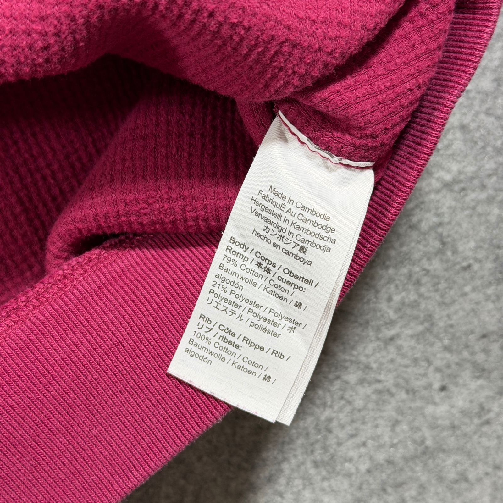 Vintage J.Crew Oarsmen 1/4 Zip Pullover Mens L Pink Waffle Knit Cotton Preppy thumbnail 11