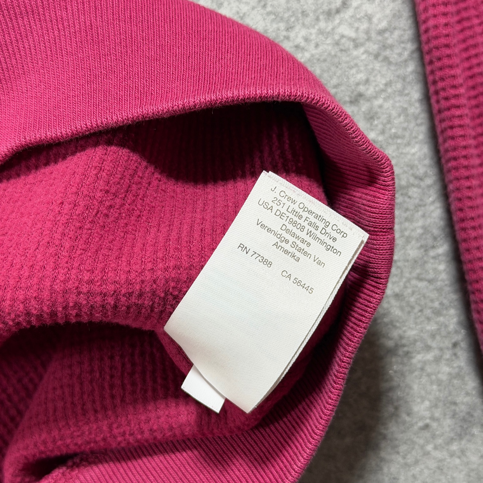 Vintage J.Crew Oarsmen 1/4 Zip Pullover Mens L Pink Waffle Knit Cotton Preppy thumbnail 13