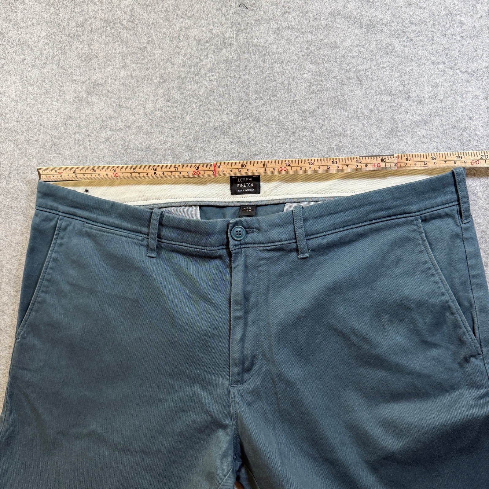J.Crew 484 Chino Pants Mens 38x34 Slate Blue Slim Fit Stretch Cotton Preppy thumbnail 8