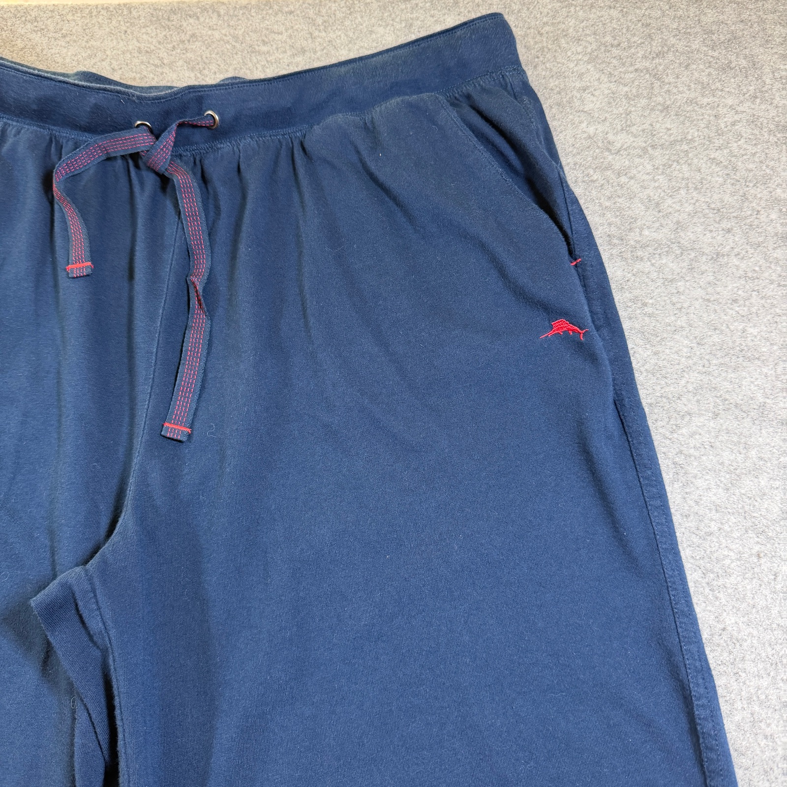 Tommy Bahama Sweatpants Mens L Navy Marlin Logo Drawstring Lounge Relaxed Fit thumbnail 3