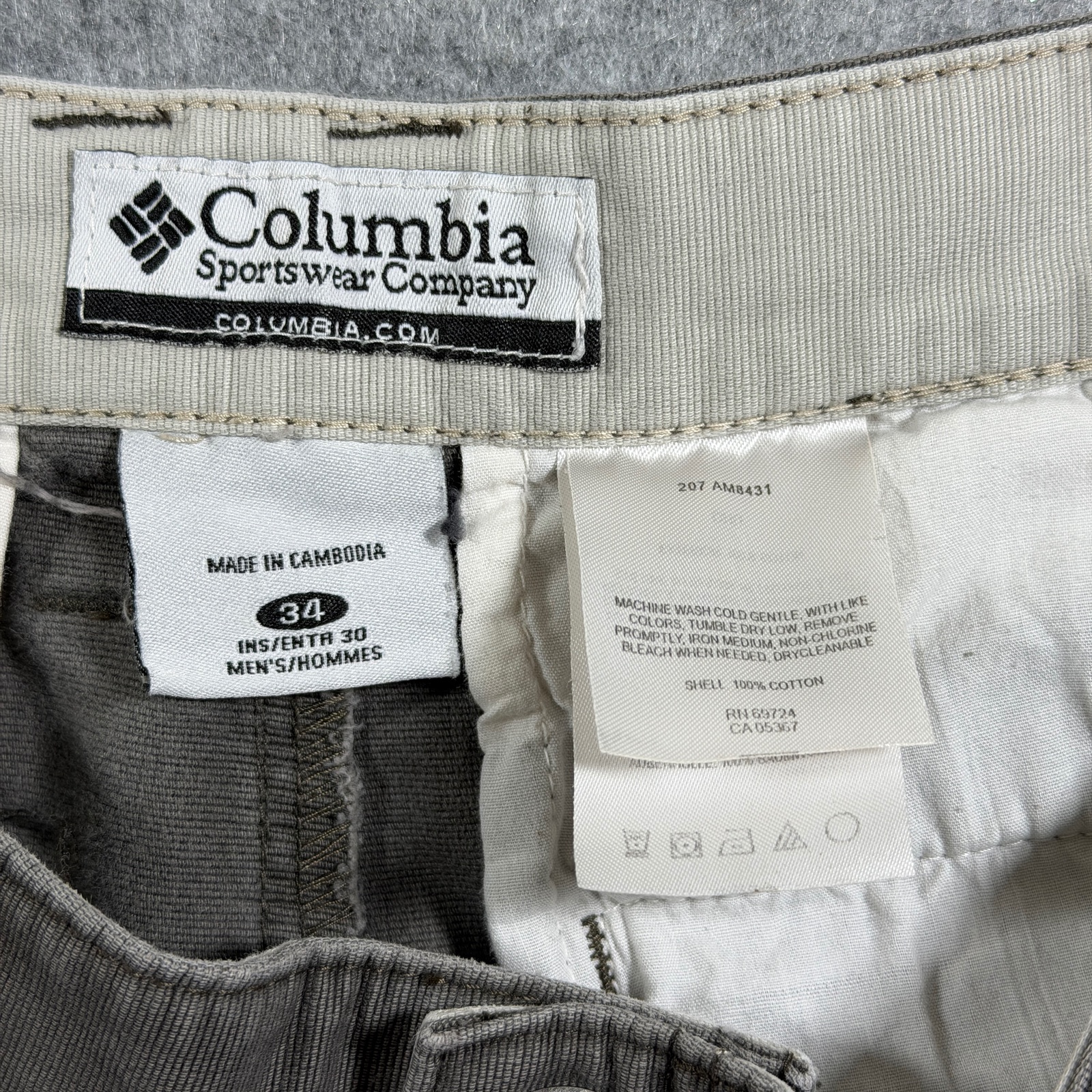 Columbia Ripstop Carpenter Pants Mens 34 Gray Utility Cargo Outdoor Workwear thumbnail 6
