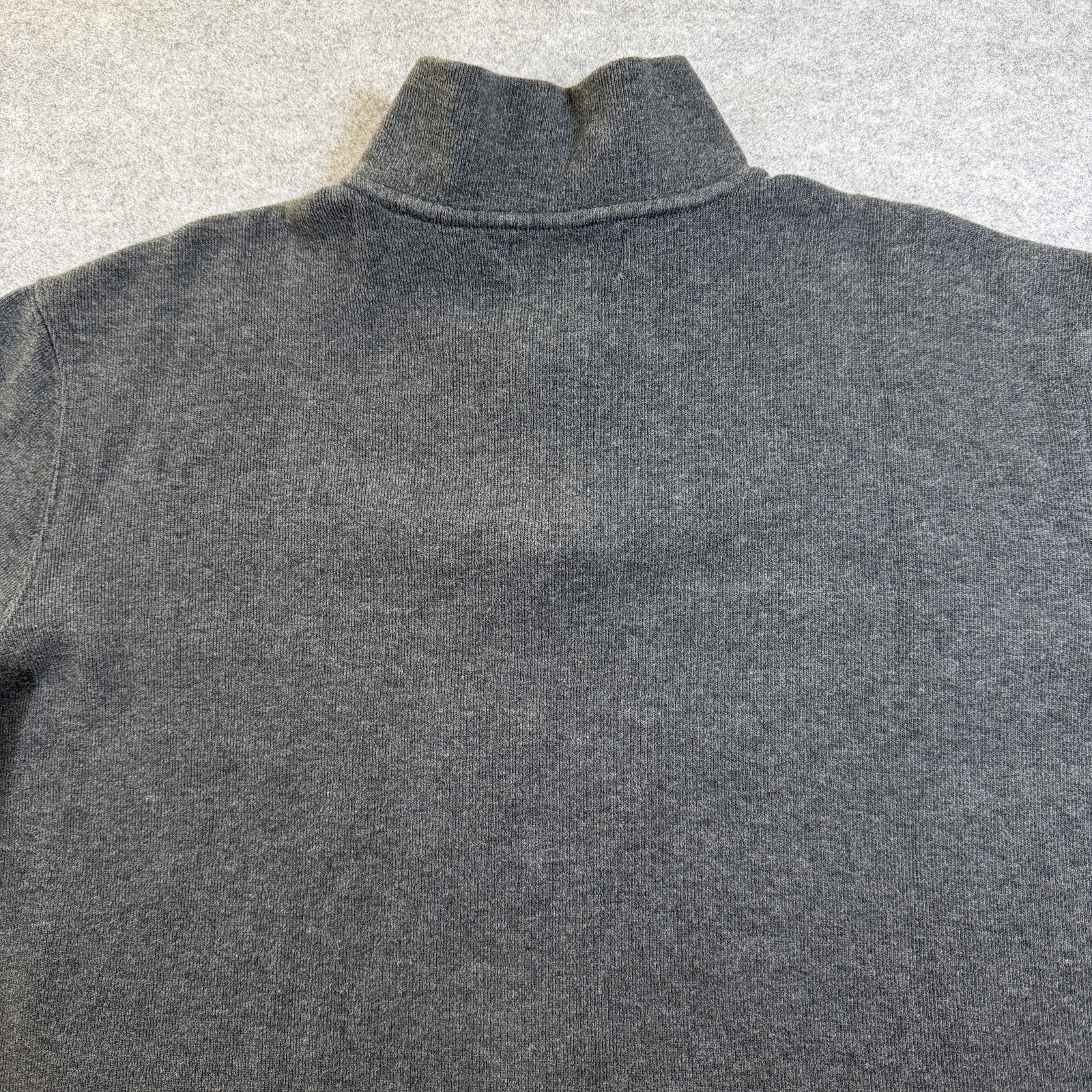 Vintage 90s Polo Ralph Lauren 1/4 Zip Sweater Mens XXL Gray Cotton Ribbed Preppy thumbnail 5