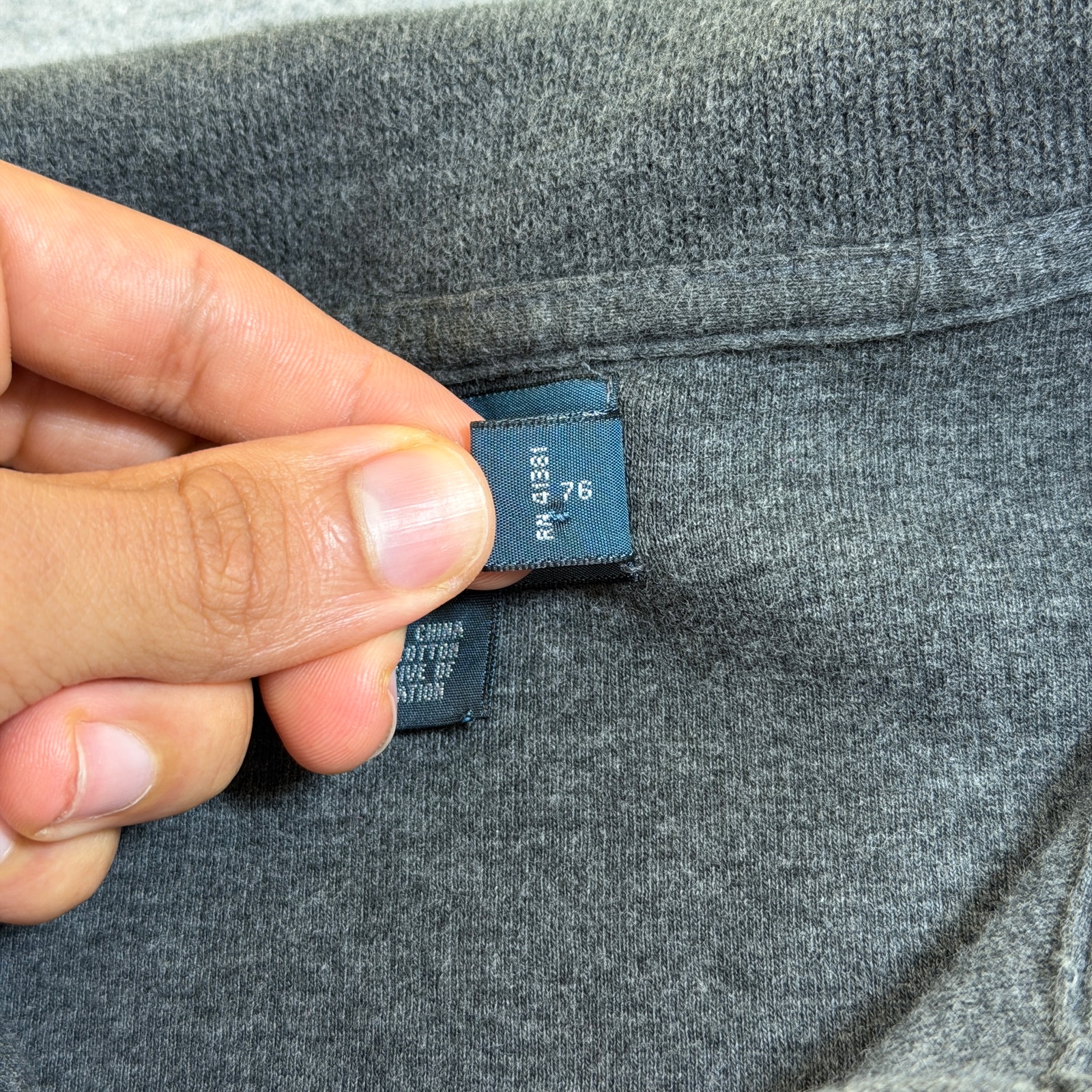 Vintage 90s Polo Ralph Lauren 1/4 Zip Sweater Mens XXL Gray Cotton Ribbed Preppy thumbnail 9