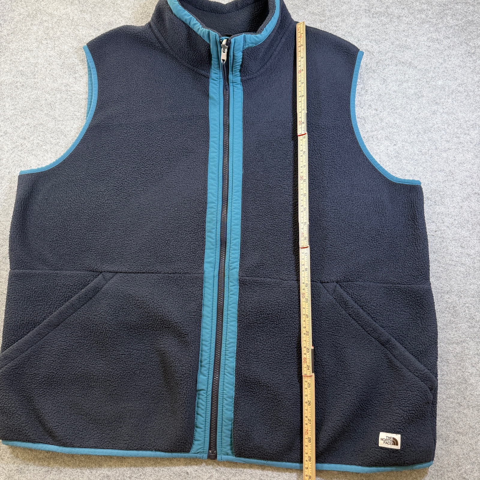 The North Face Carbondale Sherpa Fleece Vest Mens XXL Navy Full Zip Hiking thumbnail 7