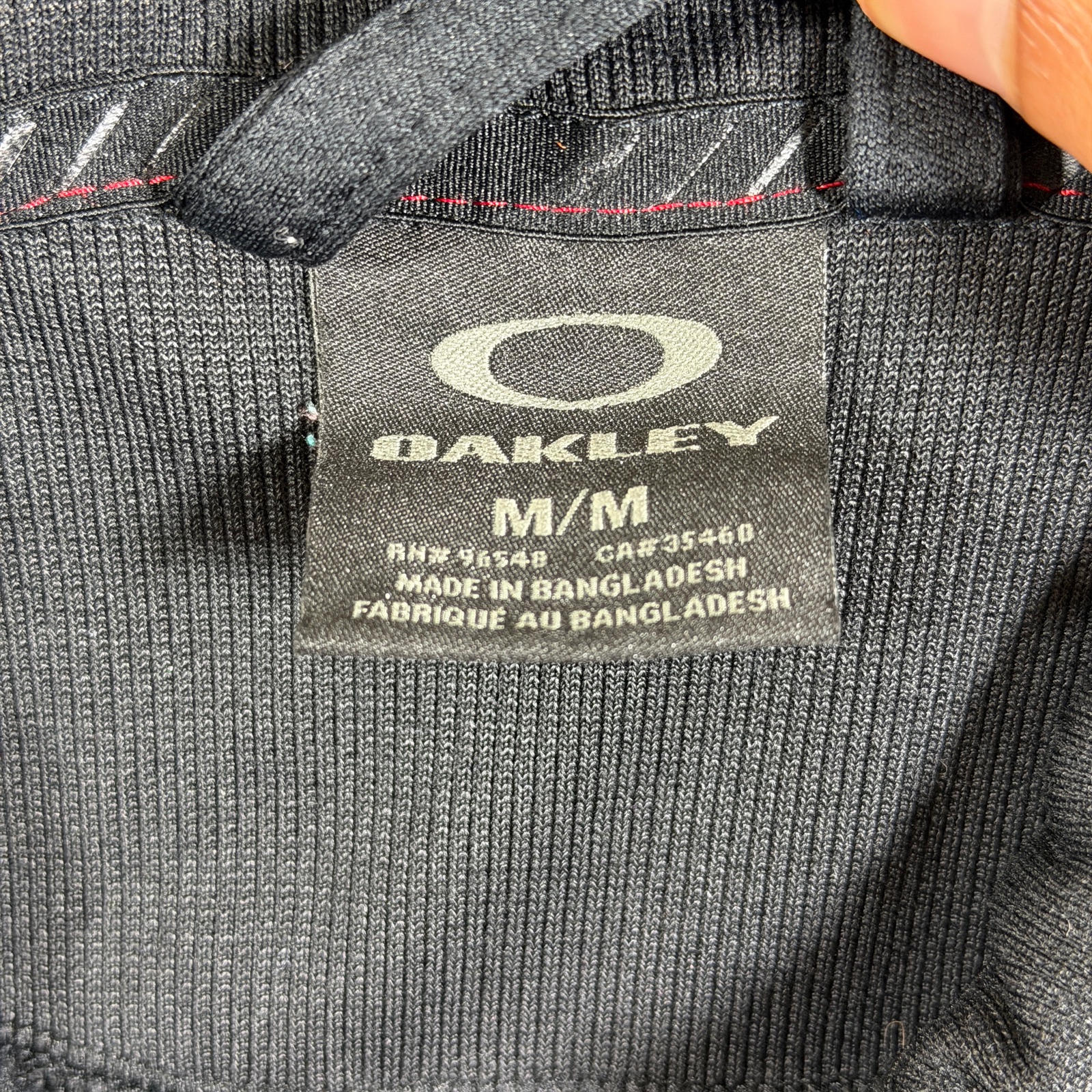 Oakley Waffle Knit 1/4 Zip Pullover Mens M Black Wicking Golf Performance thumbnail 5