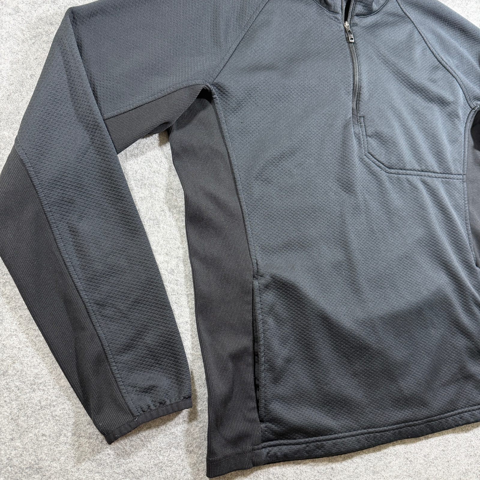 Oakley Waffle Knit 1/4 Zip Pullover Mens M Black Wicking Golf Performance thumbnail 9