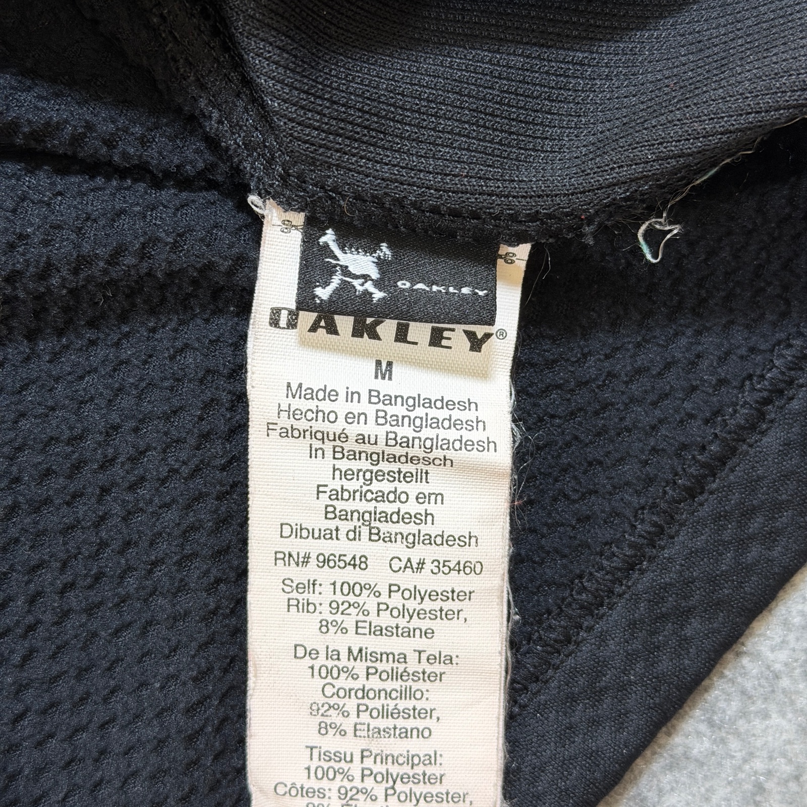 Oakley Waffle Knit 1/4 Zip Pullover Mens M Black Wicking Golf Performance thumbnail 11