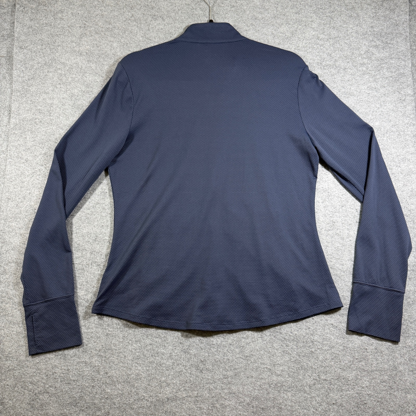 Tommy Bahama Golf Jacket Womens L Navy Stretch Wicking Thumbholes Zip Pockets thumbnail 2