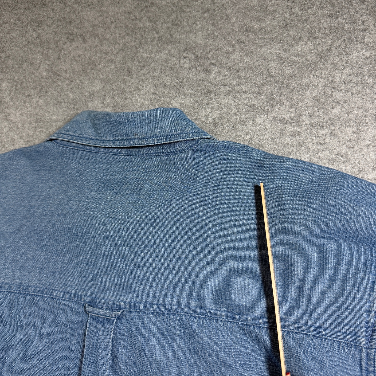 Vintage Open Trails Denim Shirt Jacket Mens XL Blue Flannel Lined Button Up thumbnail 5