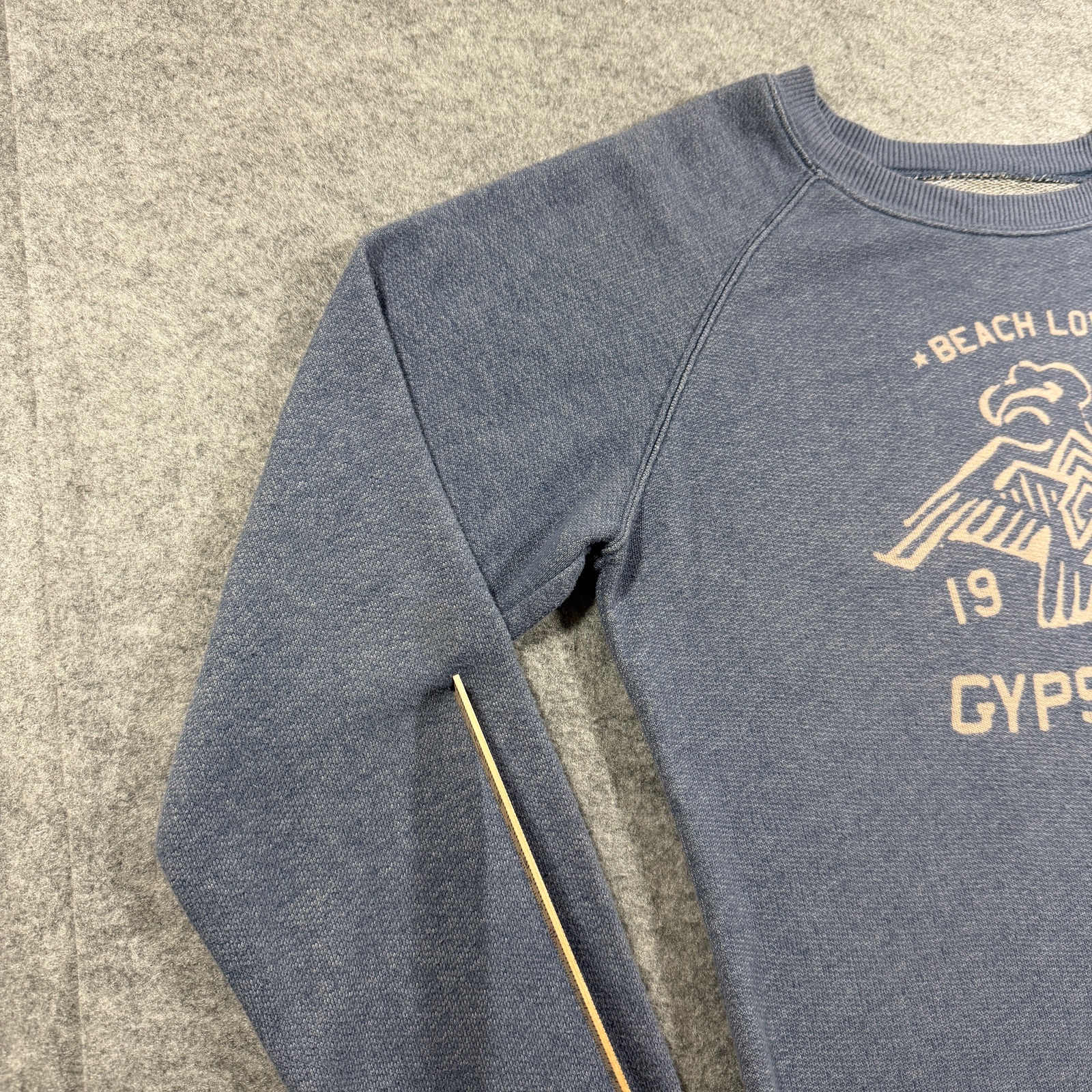 Billabong Gypsy Soul Sweatshirt Womens L Faded Blue Eagle Graphic Raglan thumbnail 5