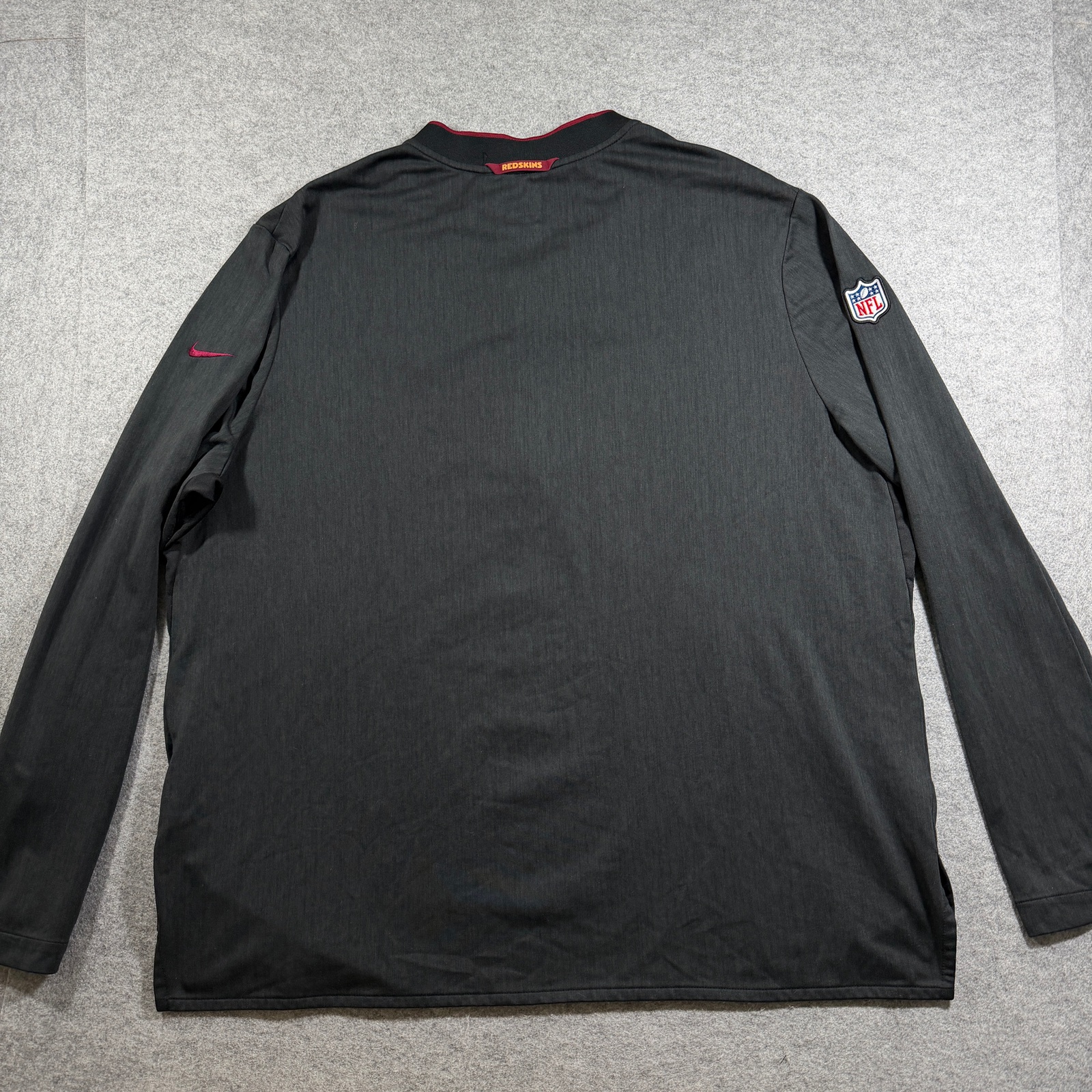 Nike Washington Redskins Quarter Zip Pullover Mens XXL Black NFL Sideline Gear thumbnail 2