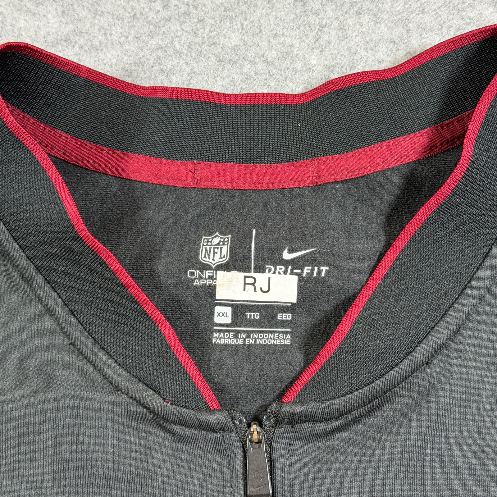 Nike Washington Redskins Quarter Zip Pullover Mens XXL Black NFL Sideline Gear thumbnail 5