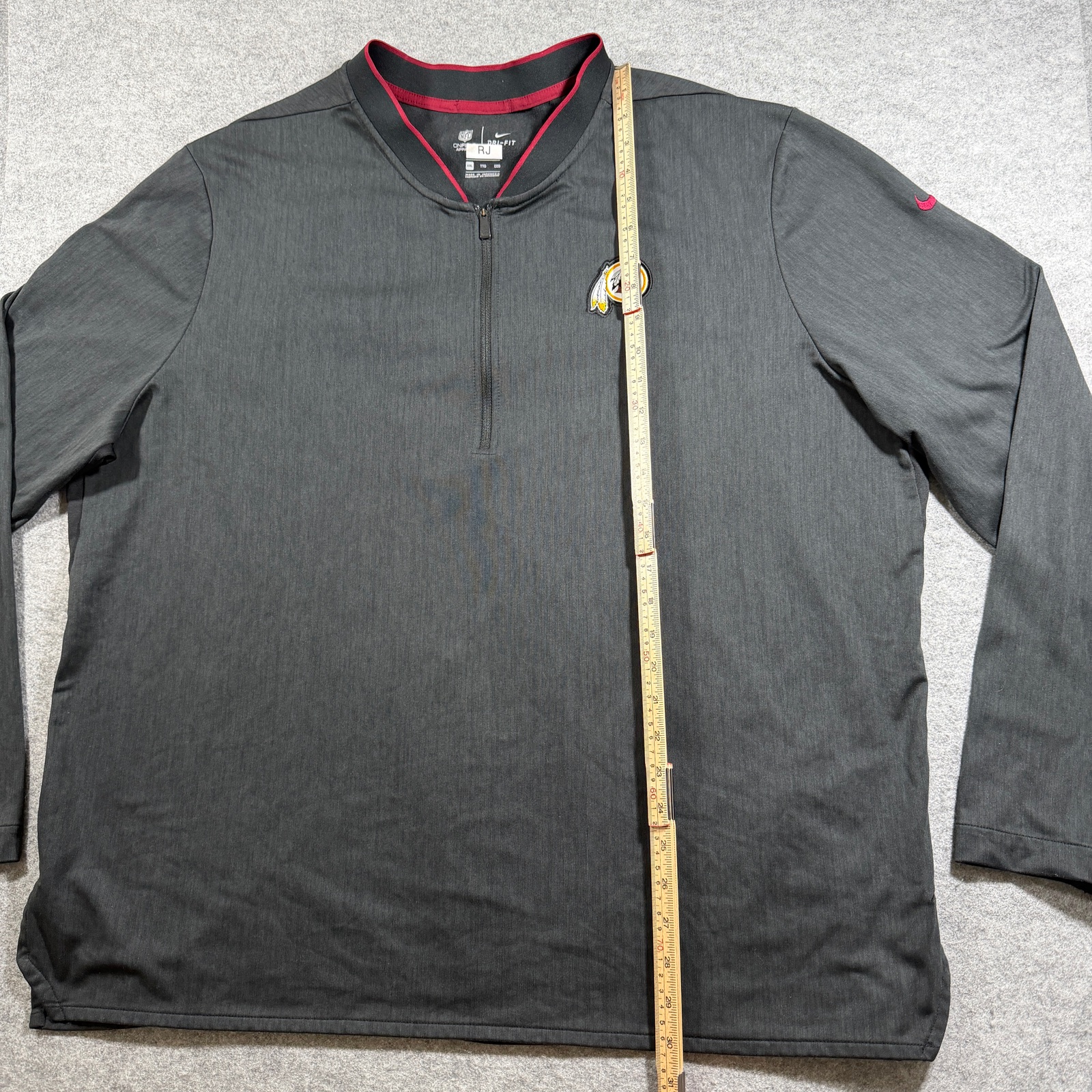 Nike Washington Redskins Quarter Zip Pullover Mens XXL Black NFL Sideline Gear thumbnail 6