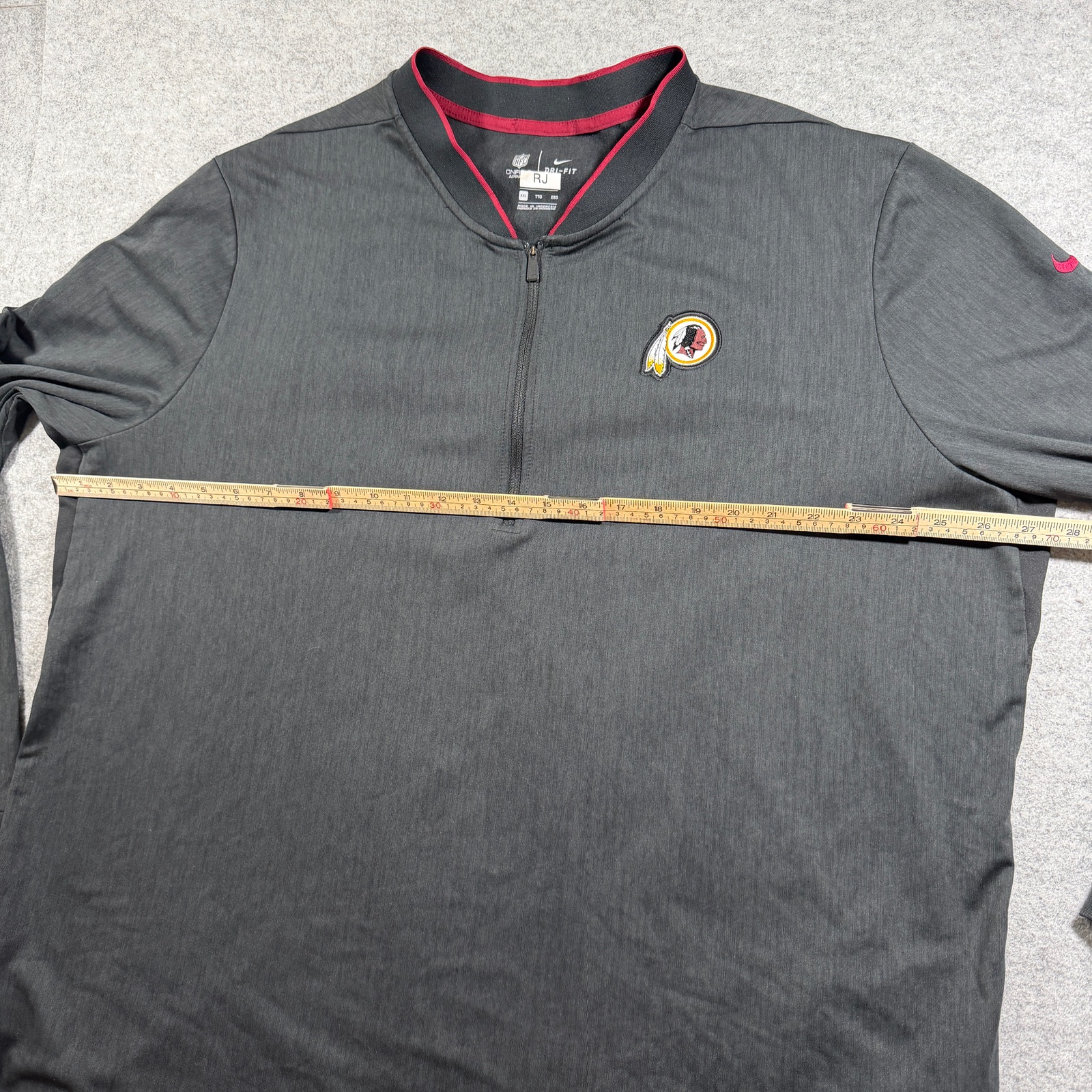 Nike Washington Redskins Quarter Zip Pullover Mens XXL Black NFL Sideline Gear thumbnail 7