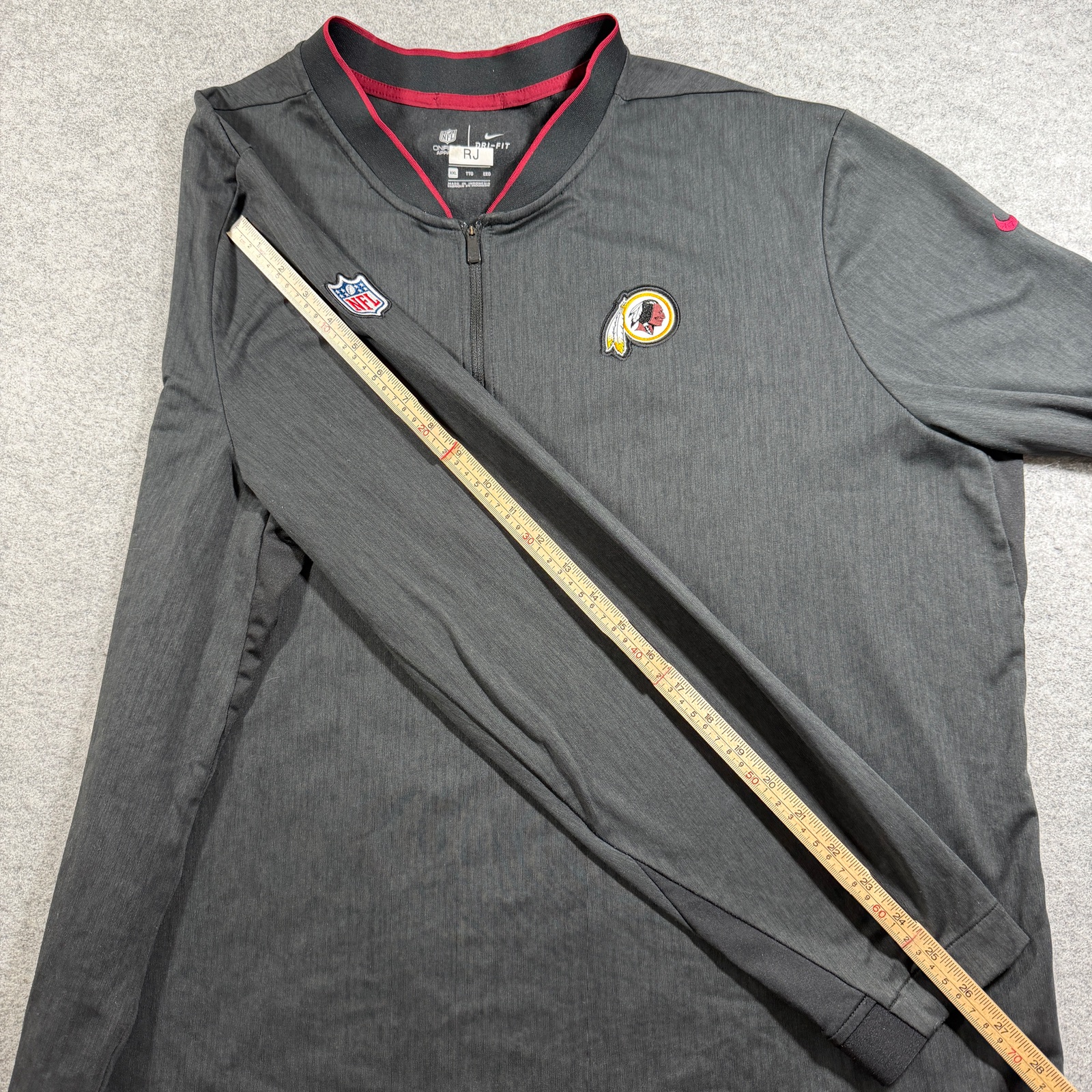 Nike Washington Redskins Quarter Zip Pullover Mens XXL Black NFL Sideline Gear thumbnail 8