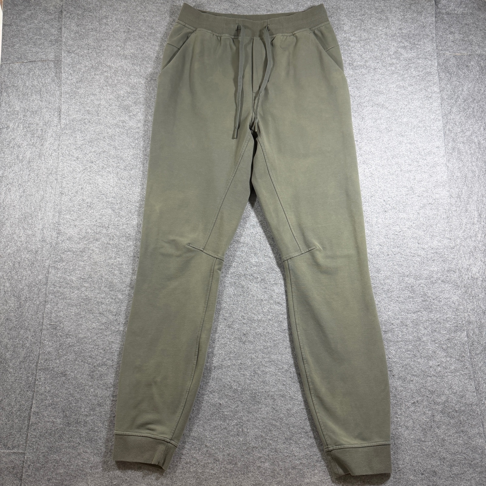 Lululemon ABC Jogger Mens M Olive Green Drawstring Ribbed Cuff Tapered